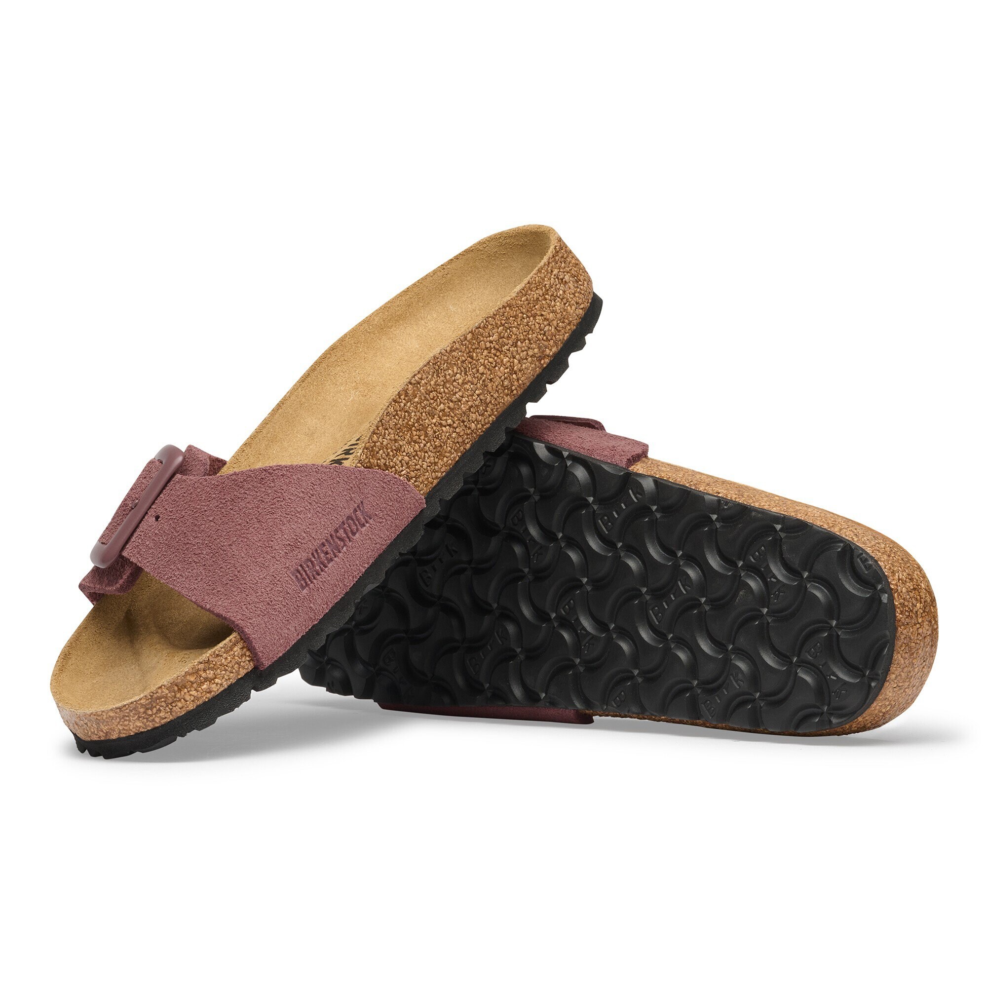 Женские сандалии Birkenstock Madrid Cushion Buckle Suede Leather, цвет: Pepper — фото 6