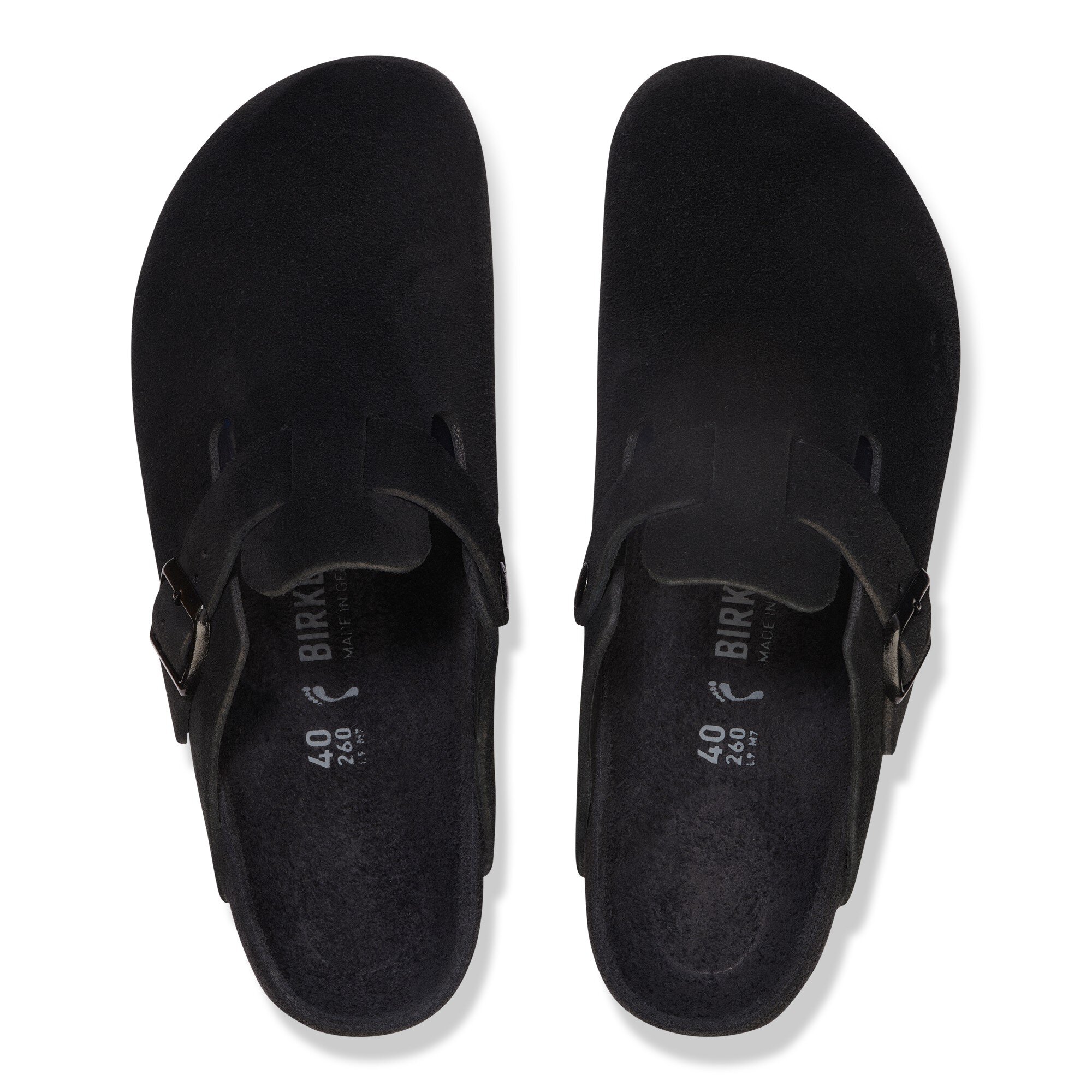 Сабо Birkenstock Boston Suede Leather, цвет: Чёрный — фото 2