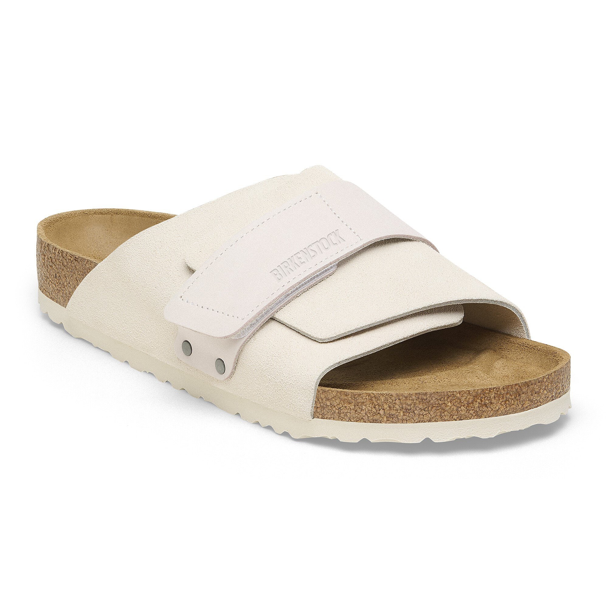 Birkenstock KYOTOスエード アンティークホワイト サンダル 39 Kyoto Nubuck-Suede Leather in Color Antique White