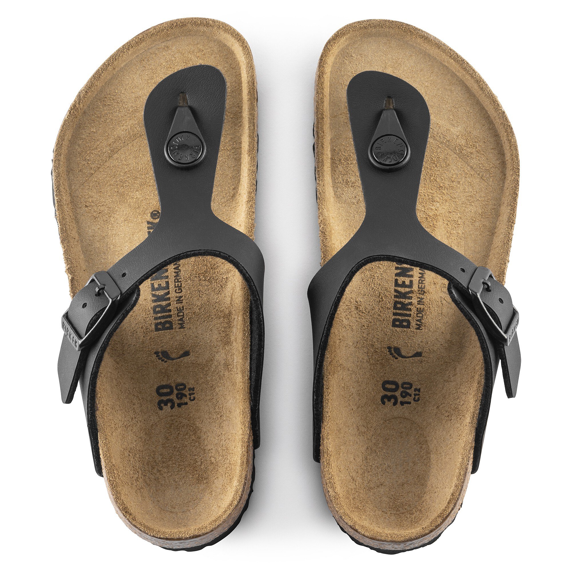 Детские сандалии Birkenstock Gizeh Kids Birko-Flor, цвет: Чёрный — фото 2