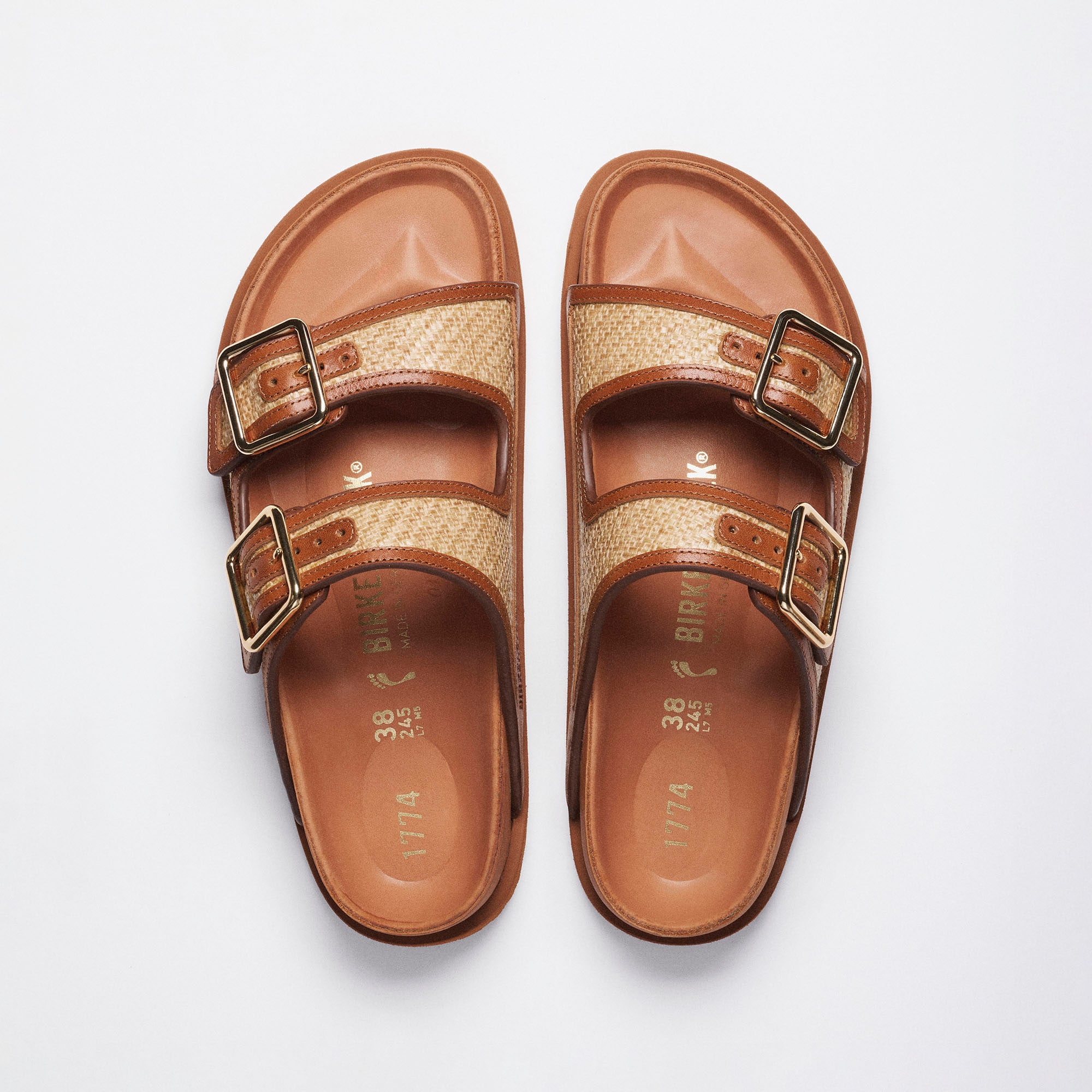 1774 Arizona Raffia Mixed Material in Color Ginger Brown Raffia