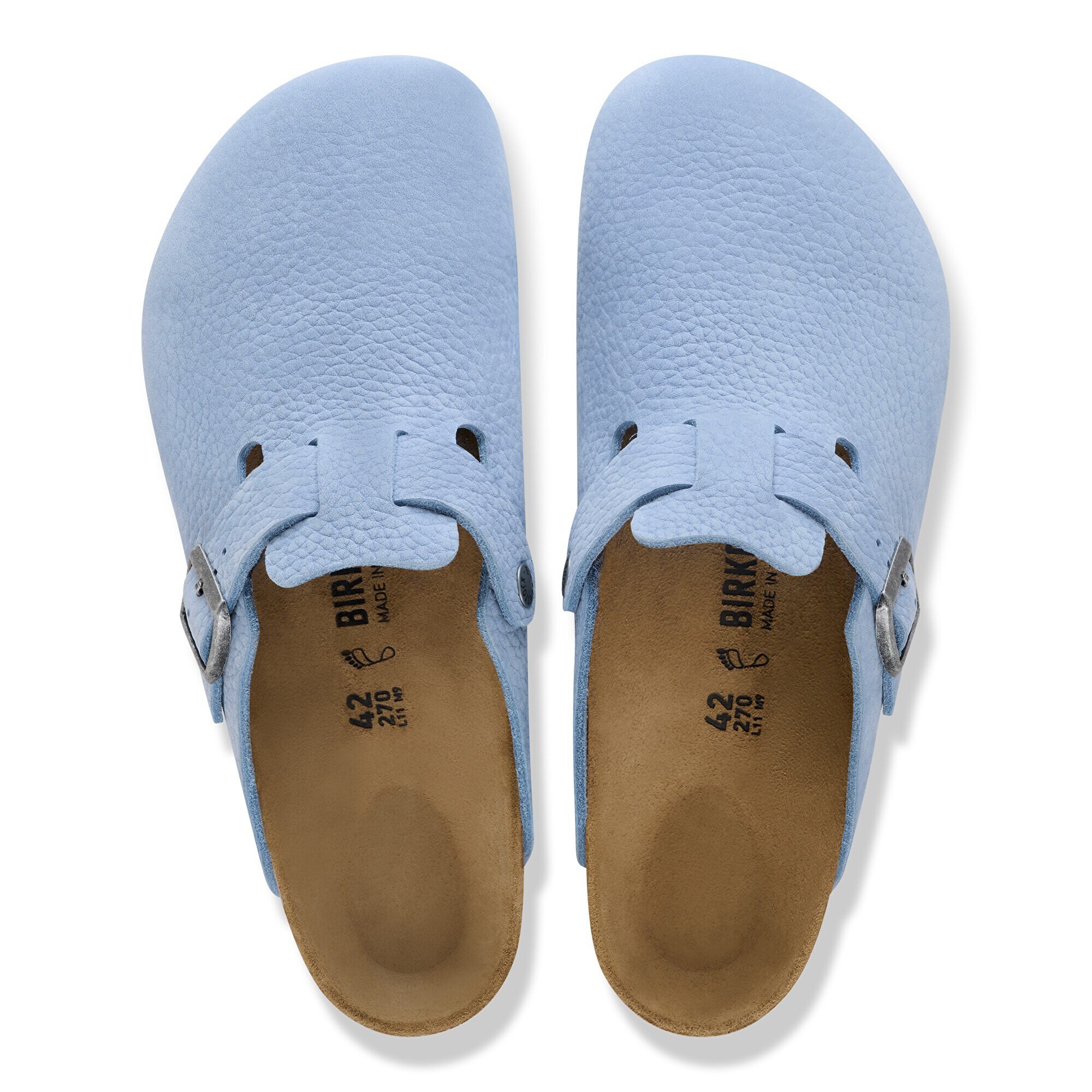Сабо Birkenstock Boston Nubuck Leather, цвет: Джинсовый синий — фото 2