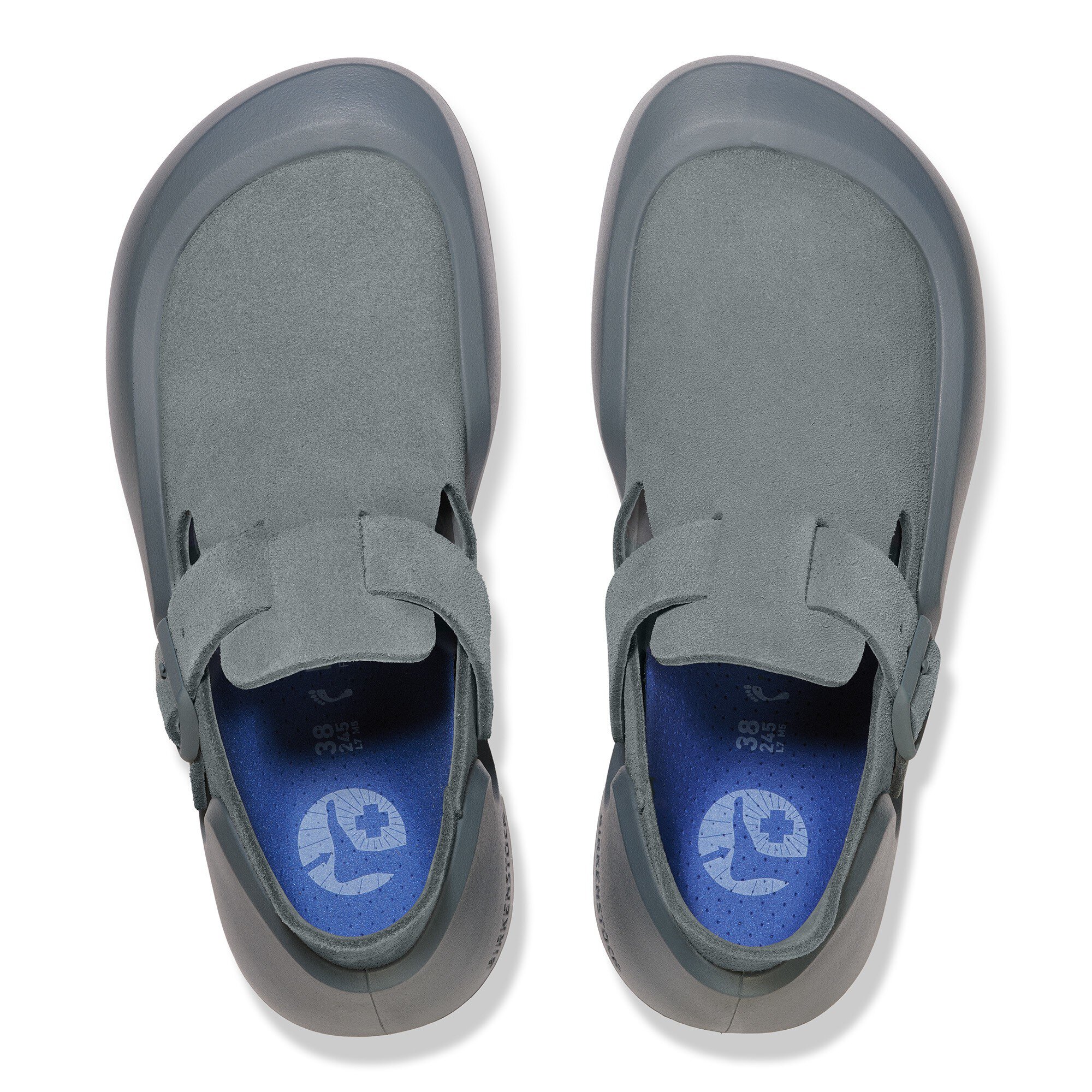 Туфли Birkenstock Reykjavik Nubuck Leather, цвет: Серый — фото 2