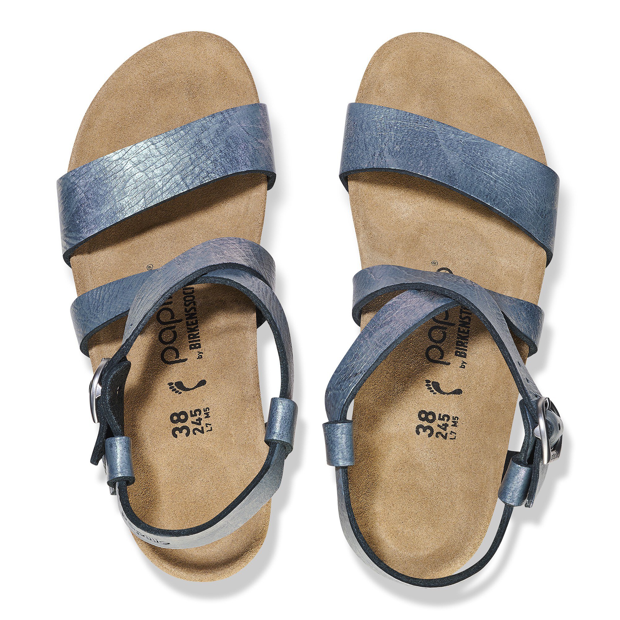 Женские украшения Birkenstock Sibyl Ring-Buckle Nubuck Leather, цвет: Металлик чёрный — фото 2