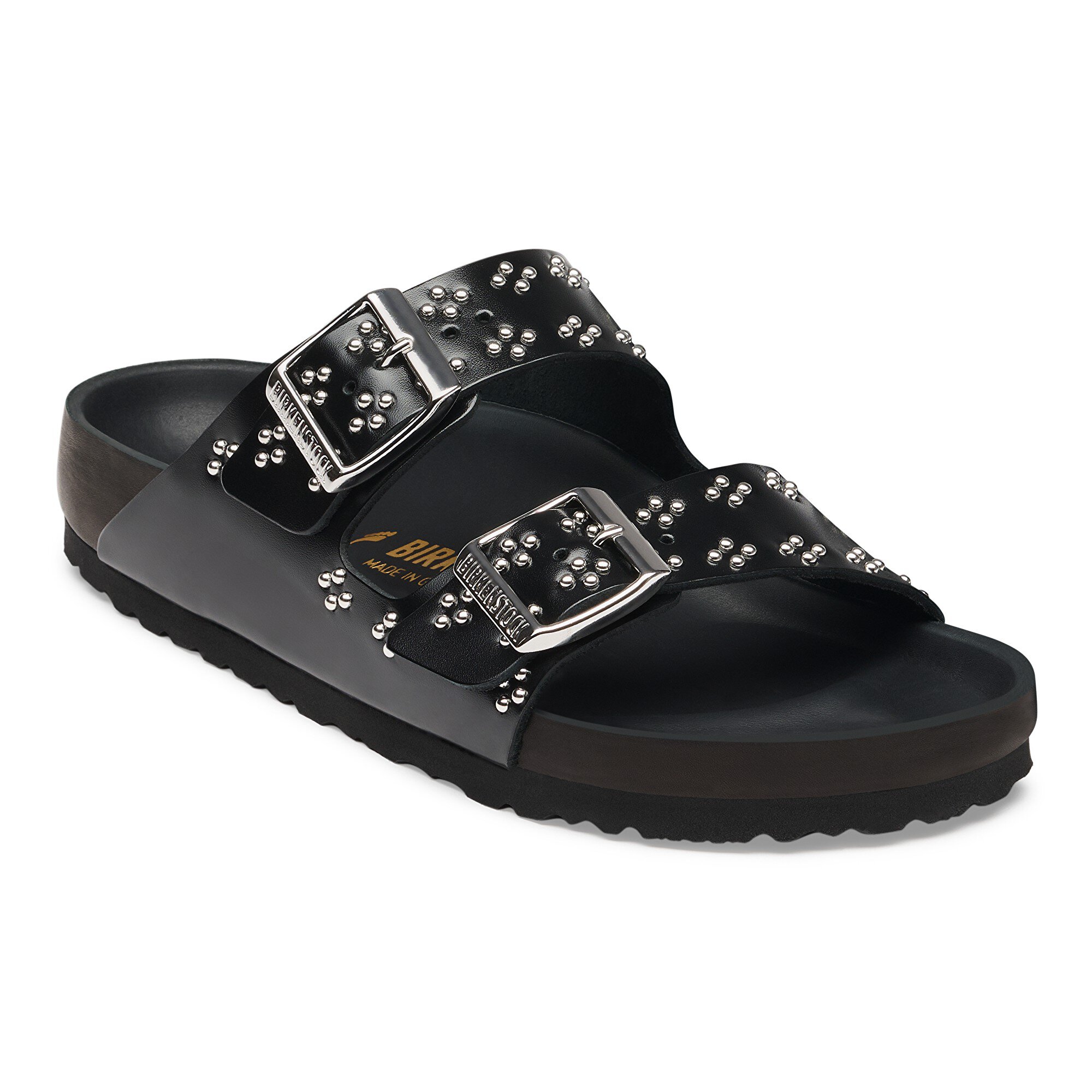 Arizona Exquisite Rivets Leather in Color Amalfi Black