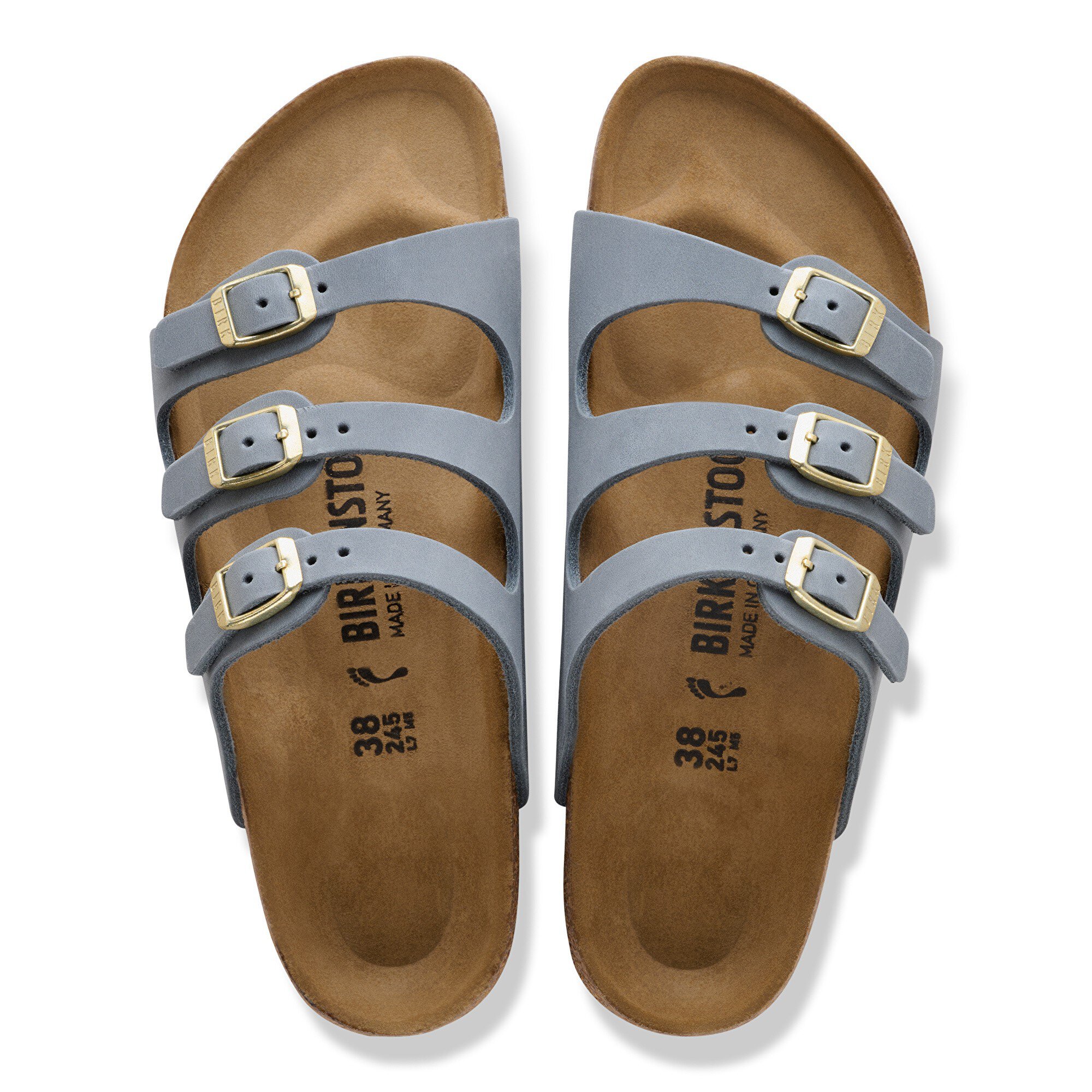 Женские сандалии Birkenstock Florida Fresh Natural Leather Oiled, цвет: Серый — фото 2