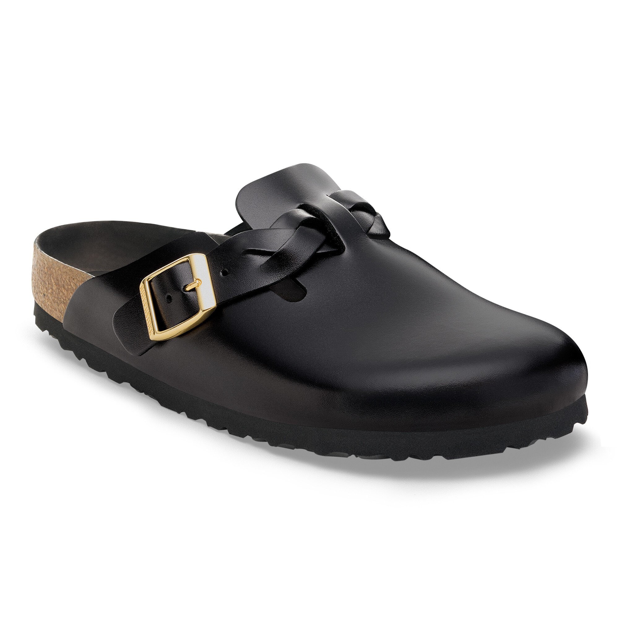 Boston Braided Leather in Color New Dressy Black | BIRKENSTOCK US