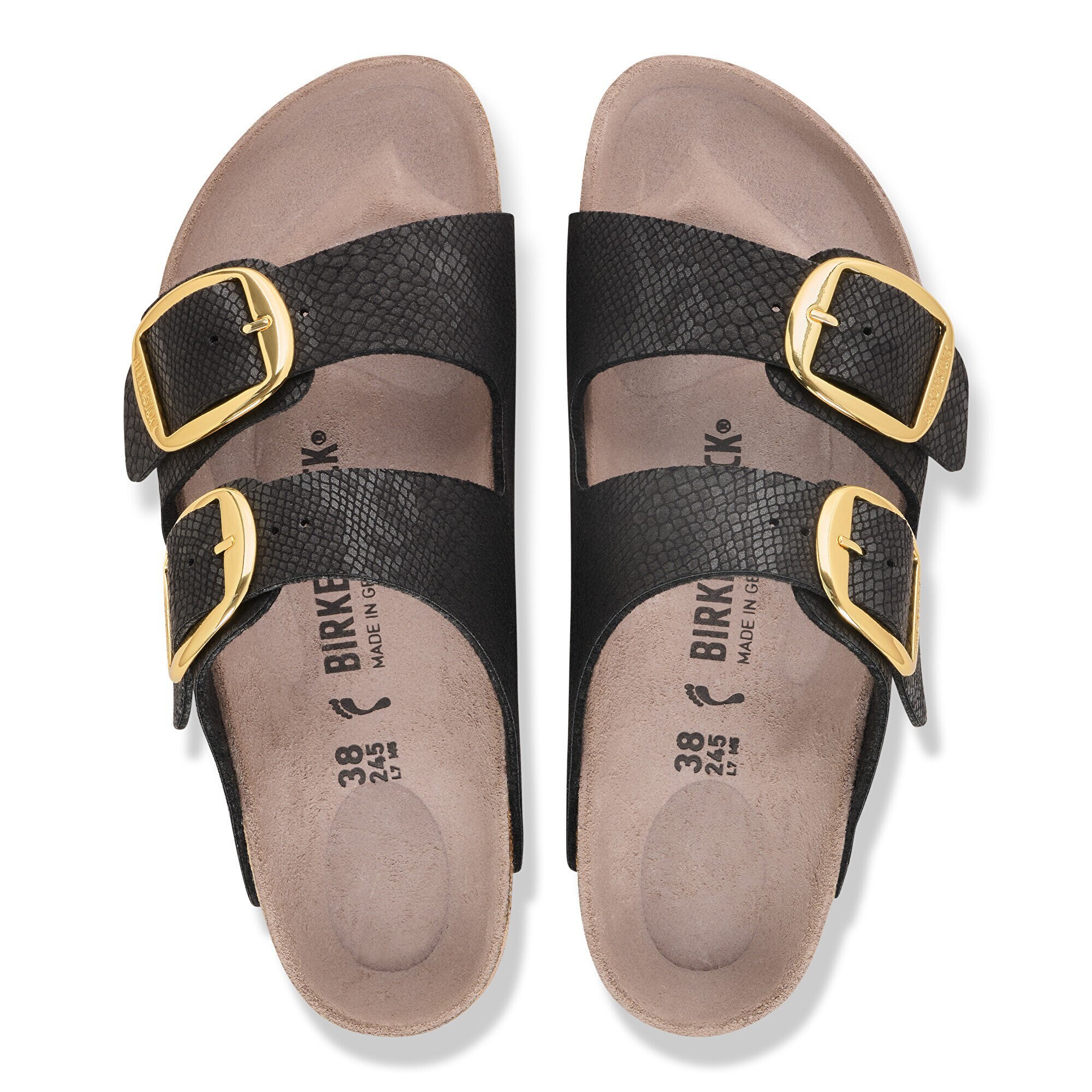 Женские сандалии Birkenstock Arizona Big Buckle Synthetik, цвет: Чёрный — фото 2