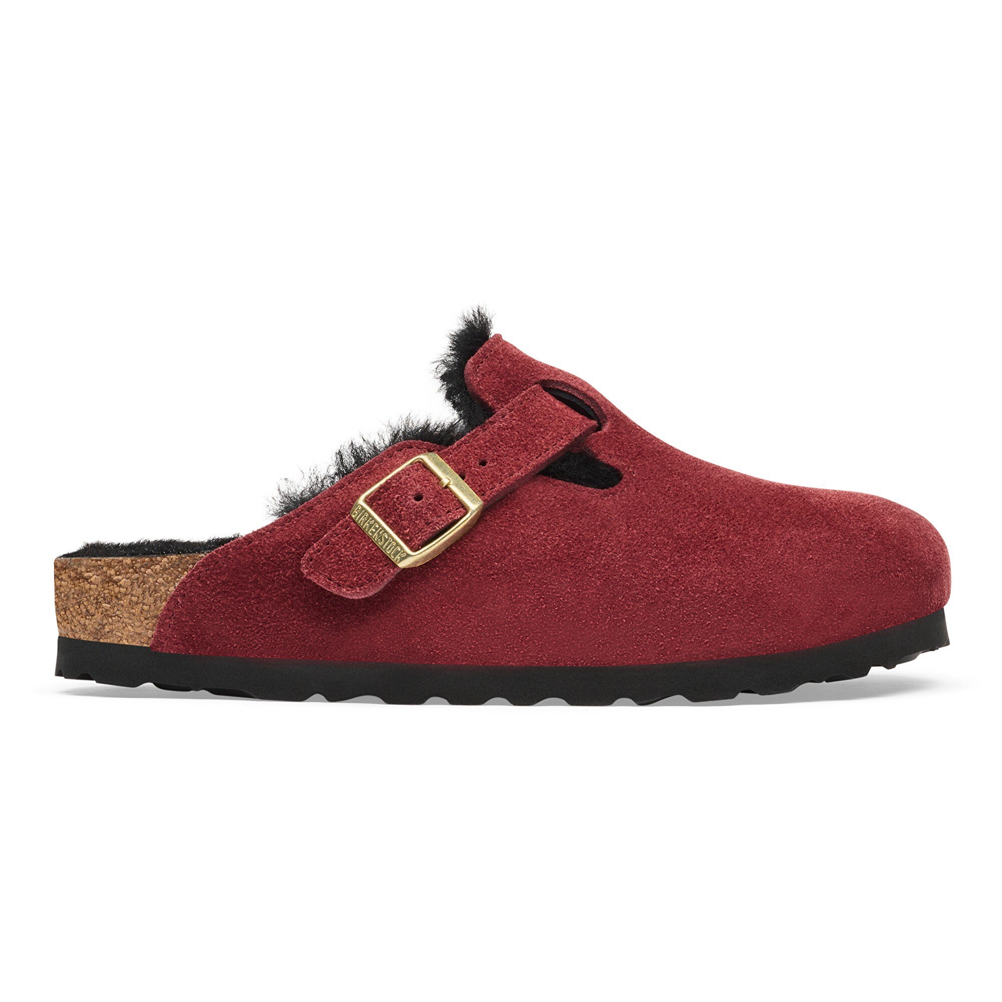 Сабо Birkenstock Boston VL/Fell Suede Leather, цвет: Zinfandel — фото 3