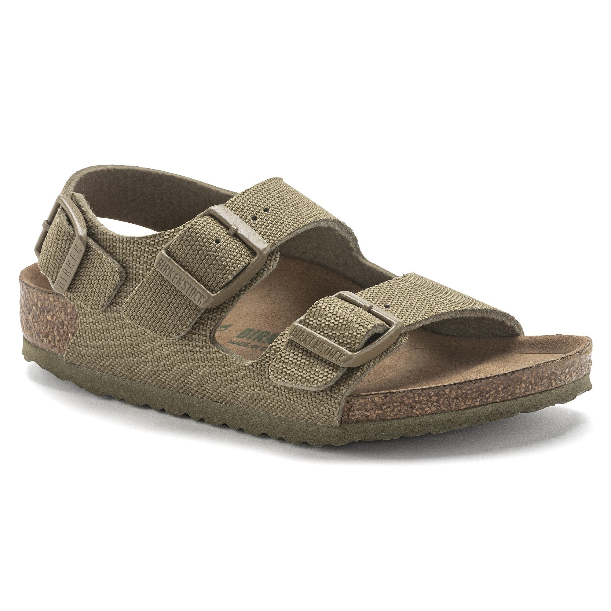 Milano Kids Vegan Textile in Color Faded Khaki | BIRKENSTOCK US