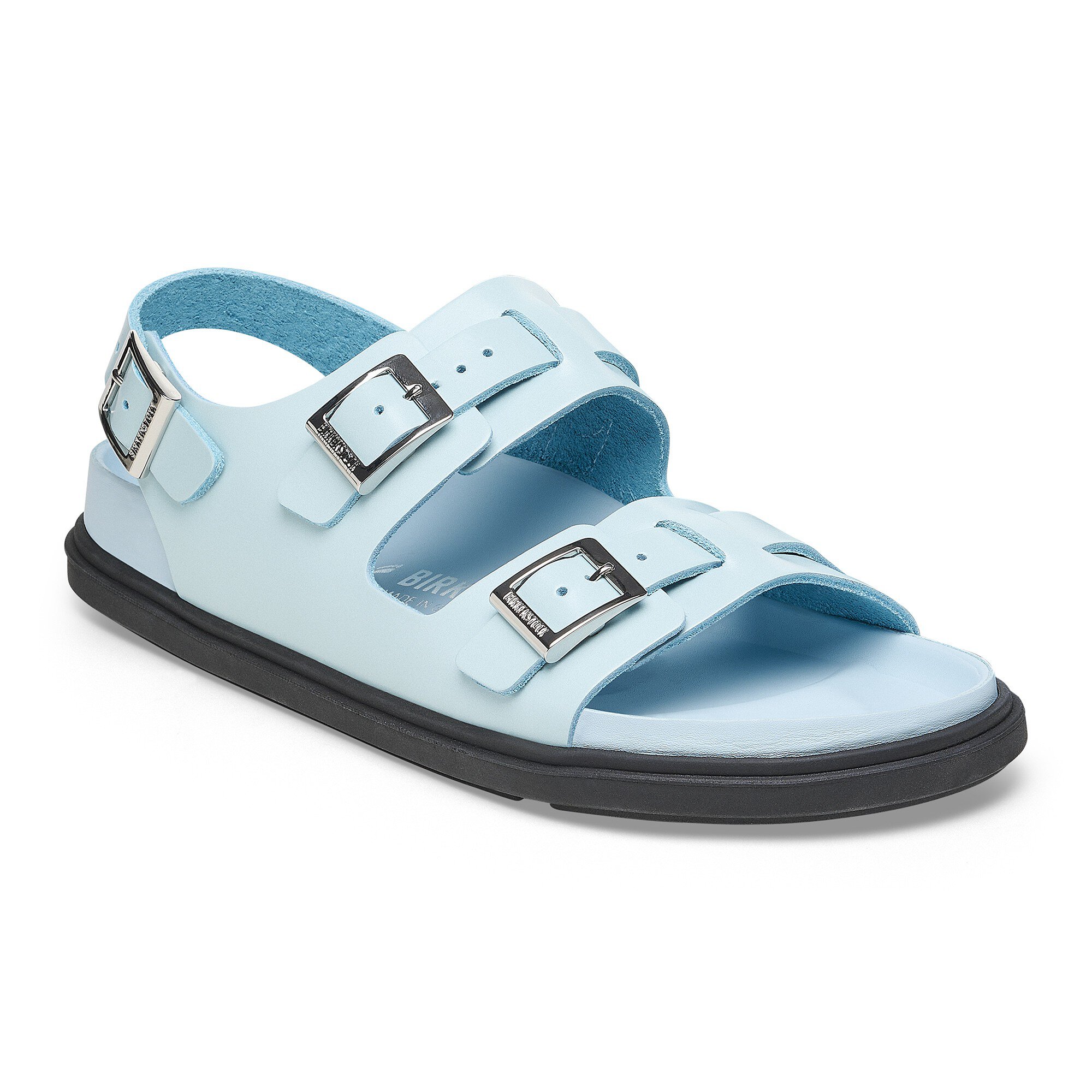 Cannes Leather in Color Mineral Blue | BIRKENSTOCK US
