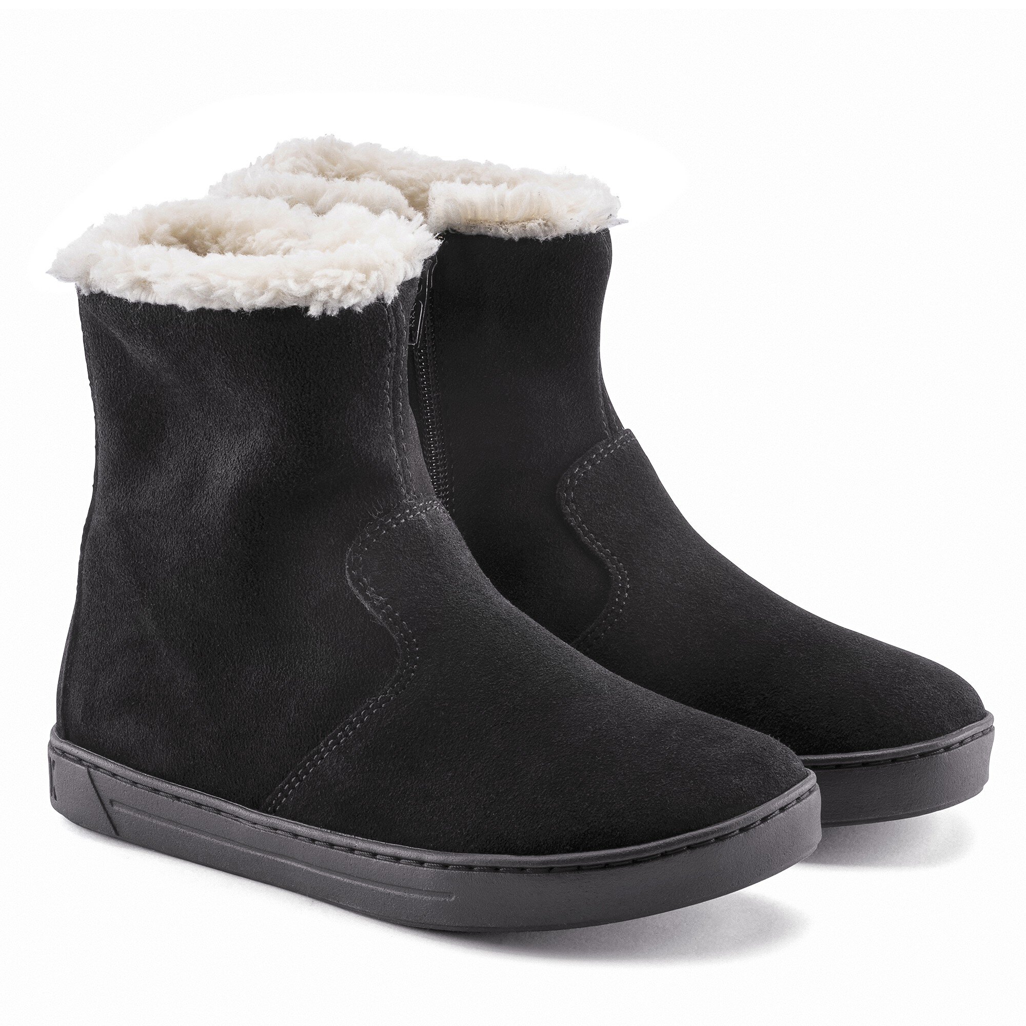 Детские ботинки Birkenstock Lille Kids Suede Leather, цвет: Чёрный — фото 6