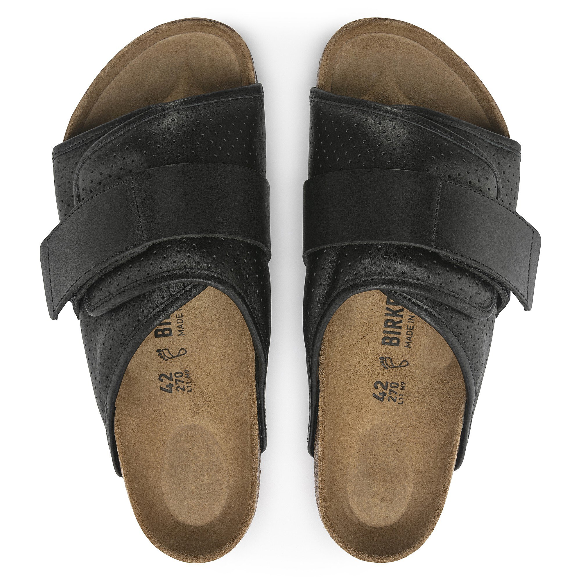 Мужские сандалии Birkenstock Kyoto Natural Leather, цвет: Чёрный — фото 2