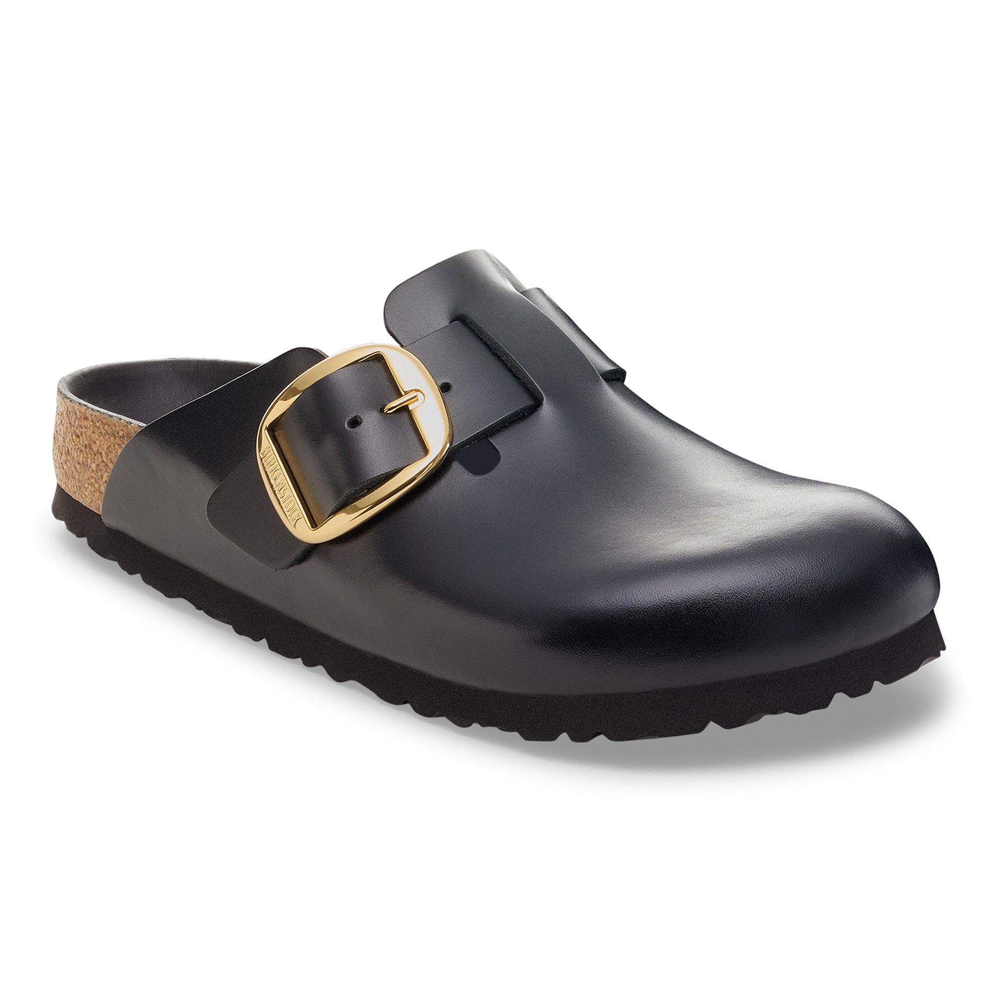 Boston Big Buckle Leather in Color Black Dressy Leather