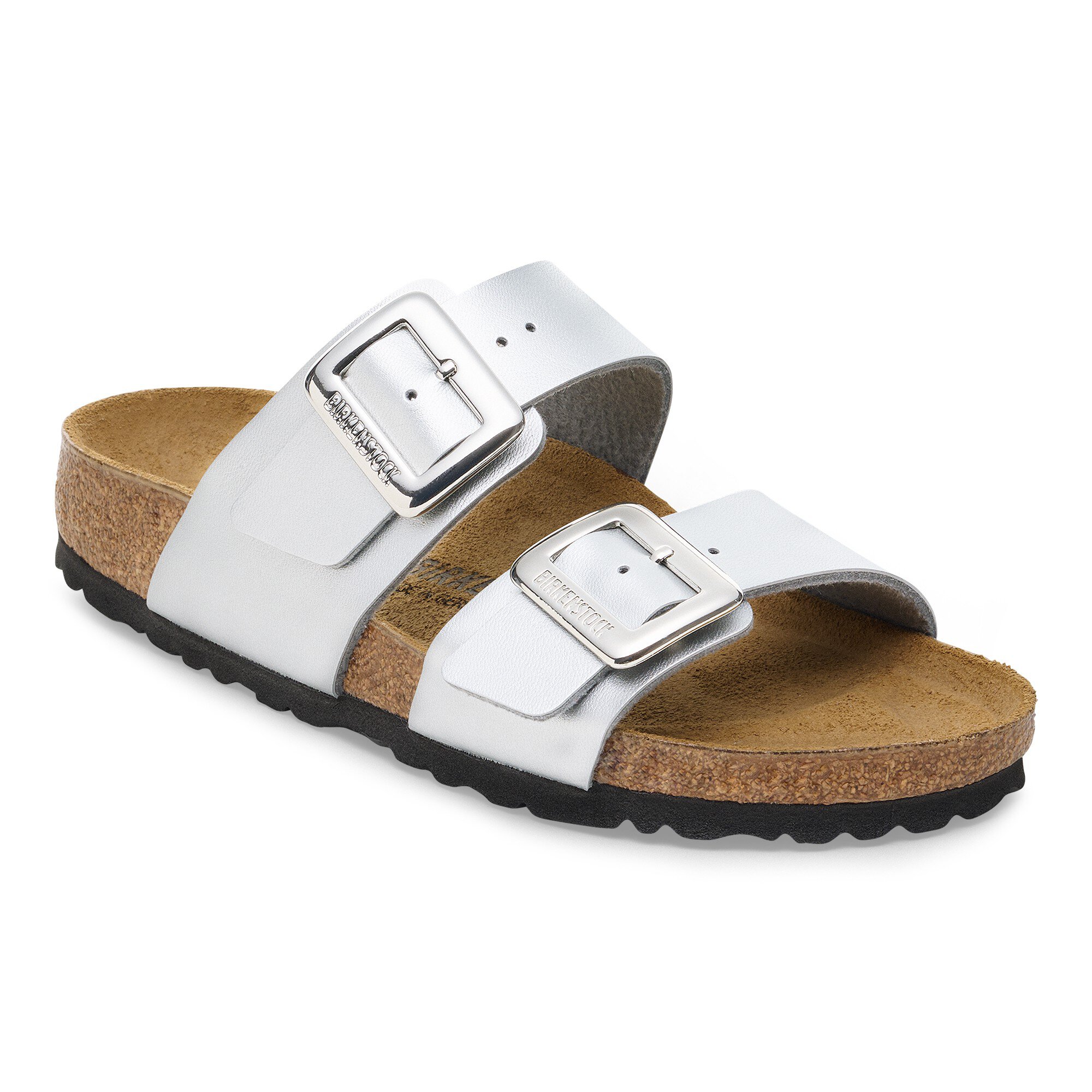 Birkenstock Tan Sandals with Silver Buckles Beige  main image 2