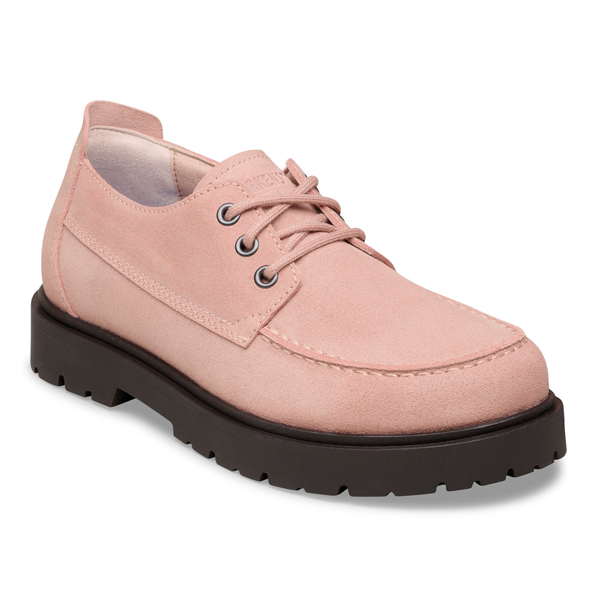 Highwood Moc Lace Suede Leather in Color Pink Clay | BIRKENSTOCK US