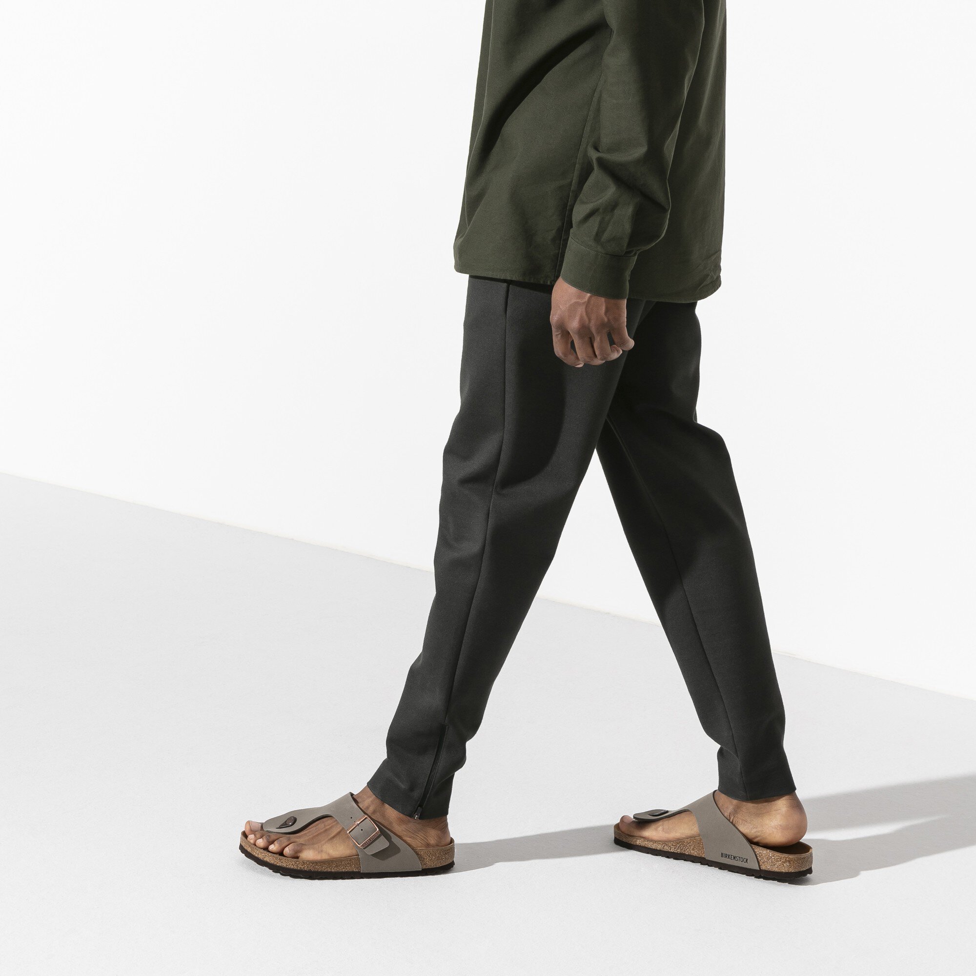 Сандалии Birkenstock Ramses Birko-Flor Nubuck, цвет: Серо-бежевый — фото 6