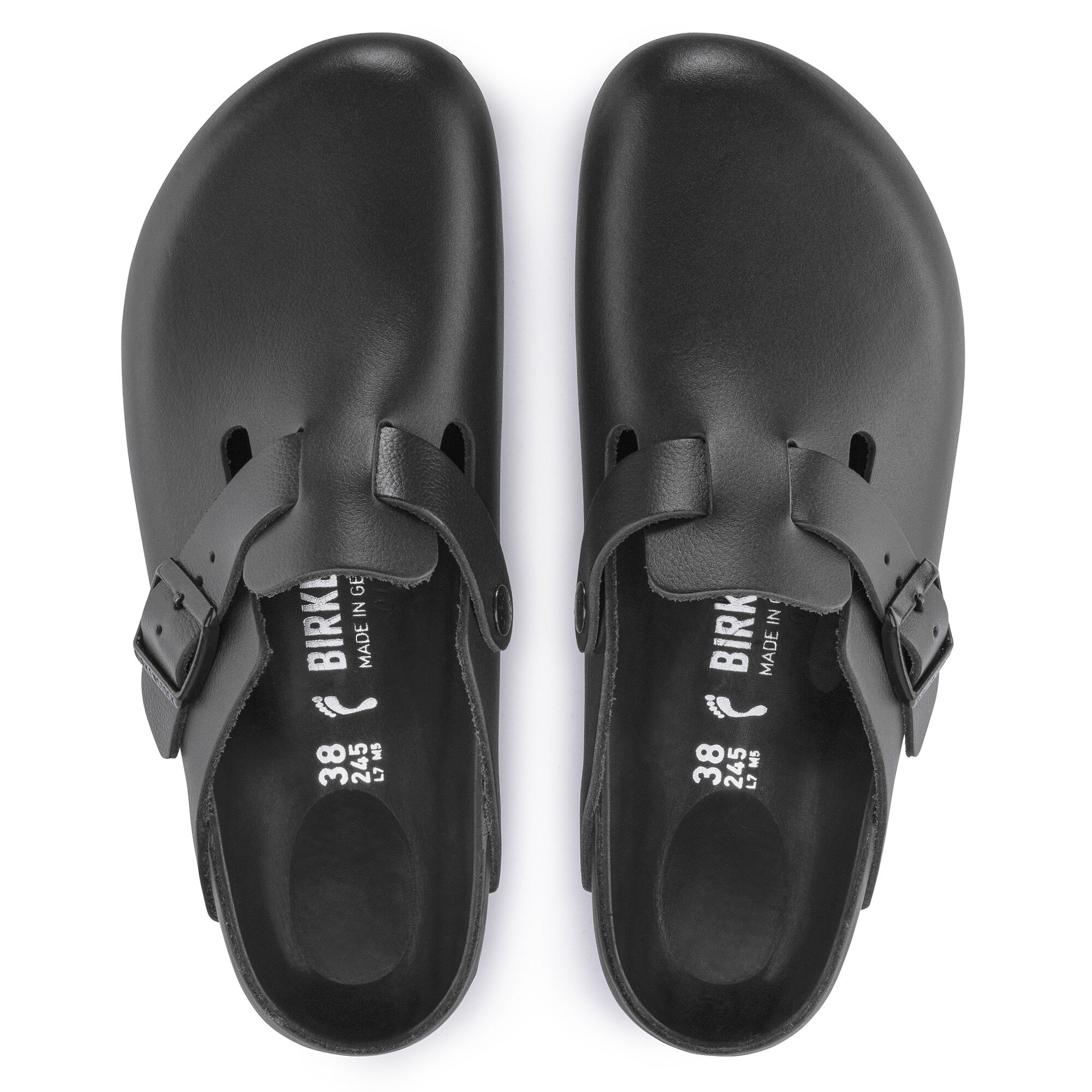 Сабо Birkenstock Boston Exquisite Natural Leather, цвет: Чёрный — фото 2