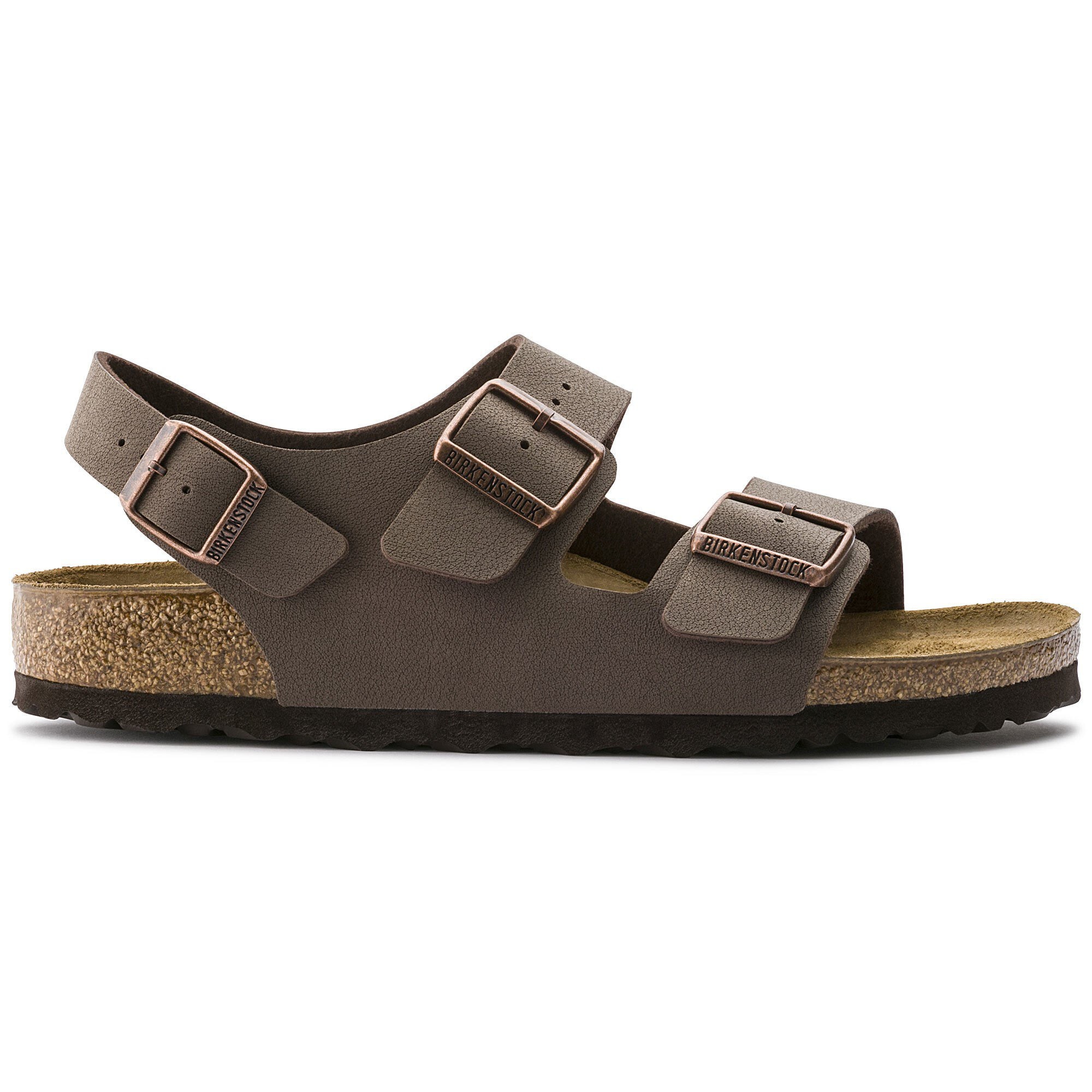 Сандалии Birkenstock Milano Birko-Flor Nubuck, цвет: Мокко — фото 3