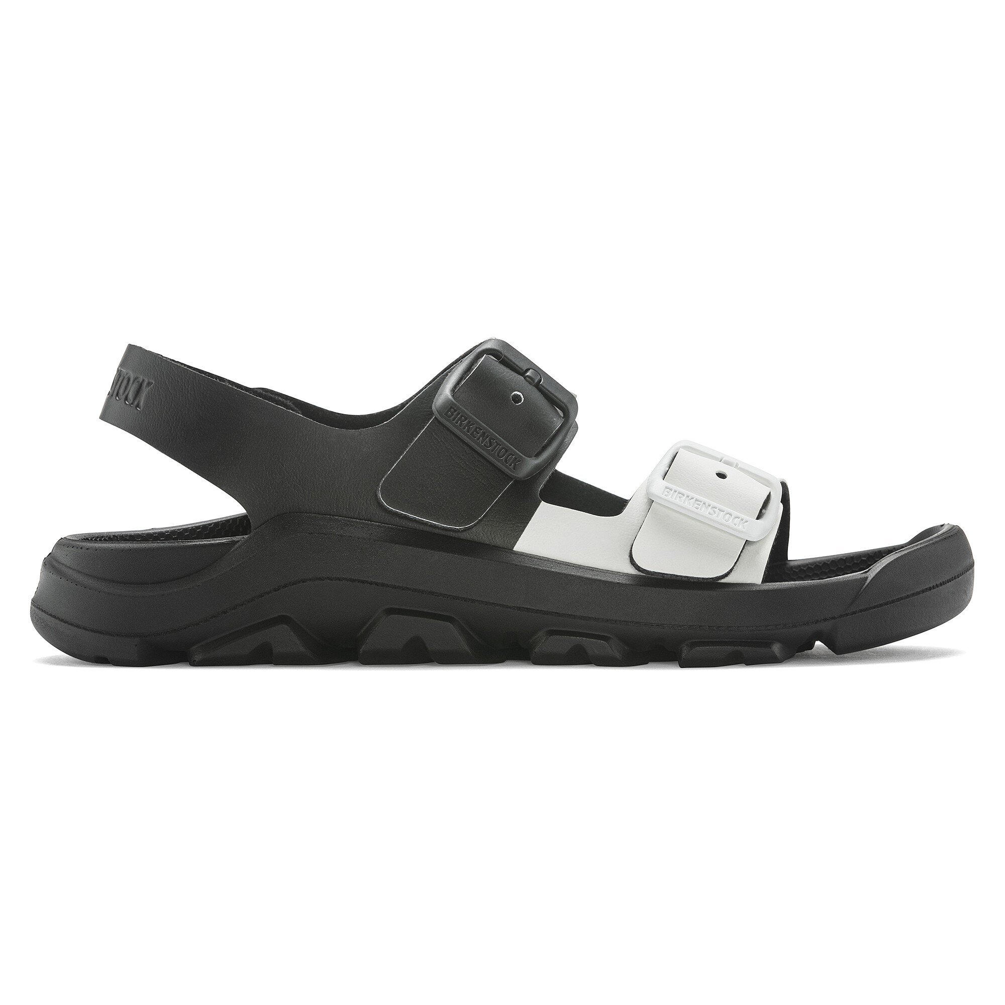 Детские сандалии Birkenstock Mogami Birko-Flor, цвет: Чёрный / Белый — фото 3
