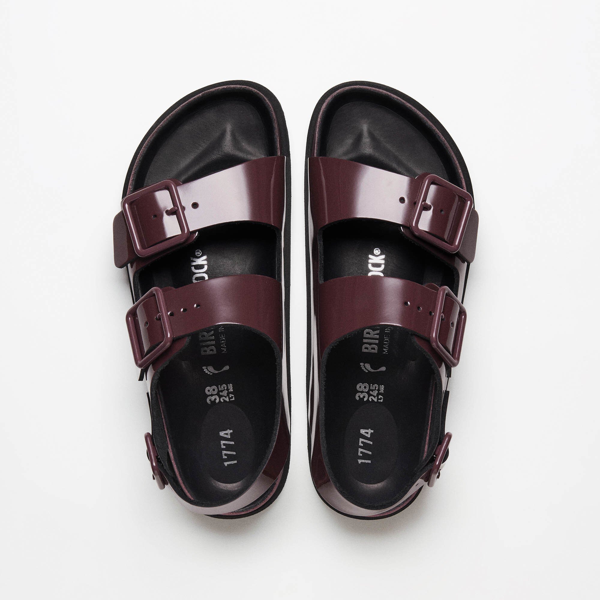 靴 BIRKENSTOCK 1774 Milano 1774 Milano Leather Patent Leather in Color Port | BIRKENSTOCK US