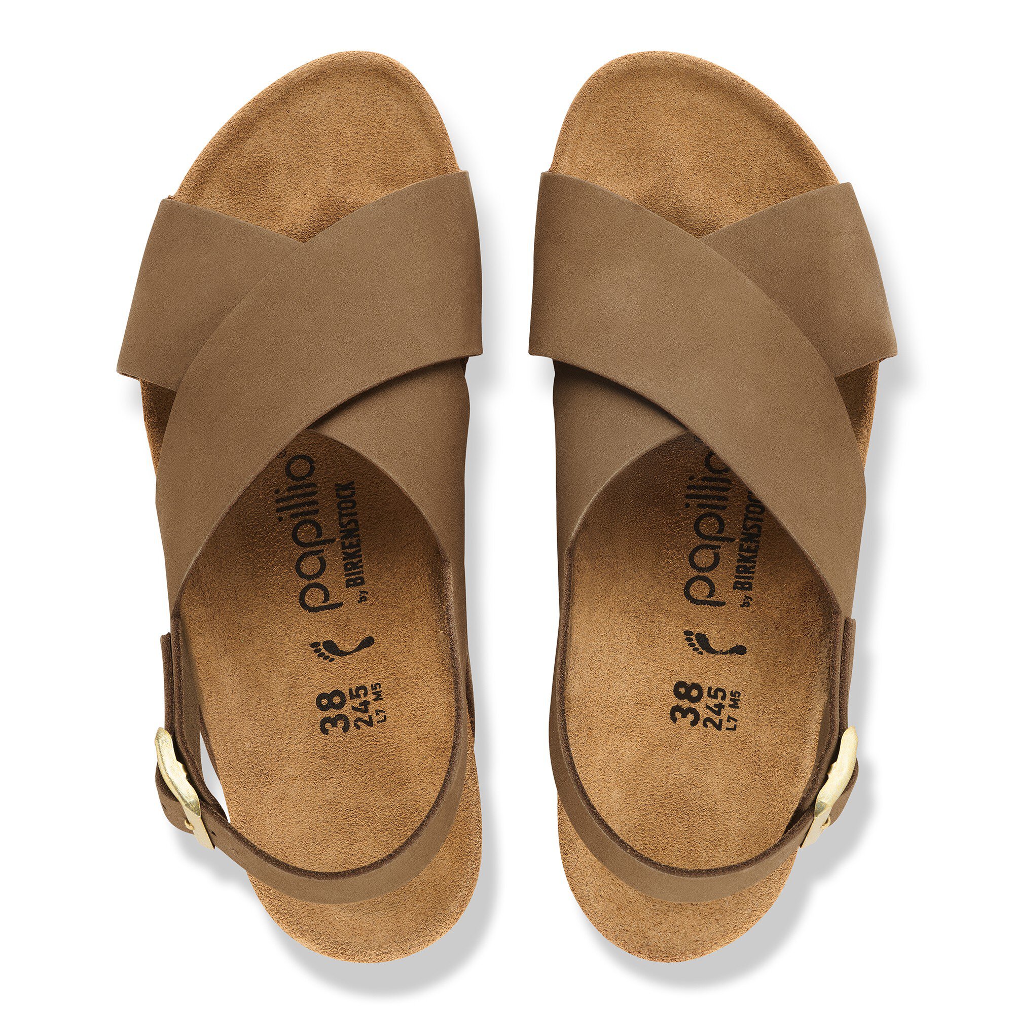Женские сандалии Birkenstock Samira Nubuck Leather, цвет: Тёмный чайный — фото 2