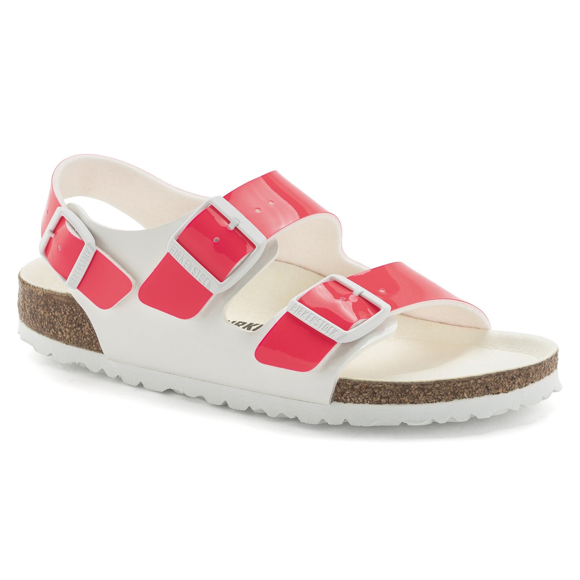 Milano Birko-Flor Patent in Color Neon Pink/White Patent