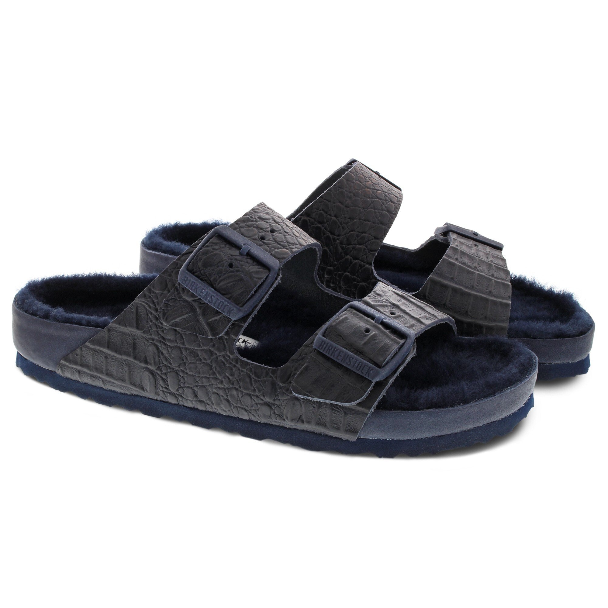 Женские сандалии Birkenstock Arizona Natural Leather, цвет: Тёмно-синий — фото 4