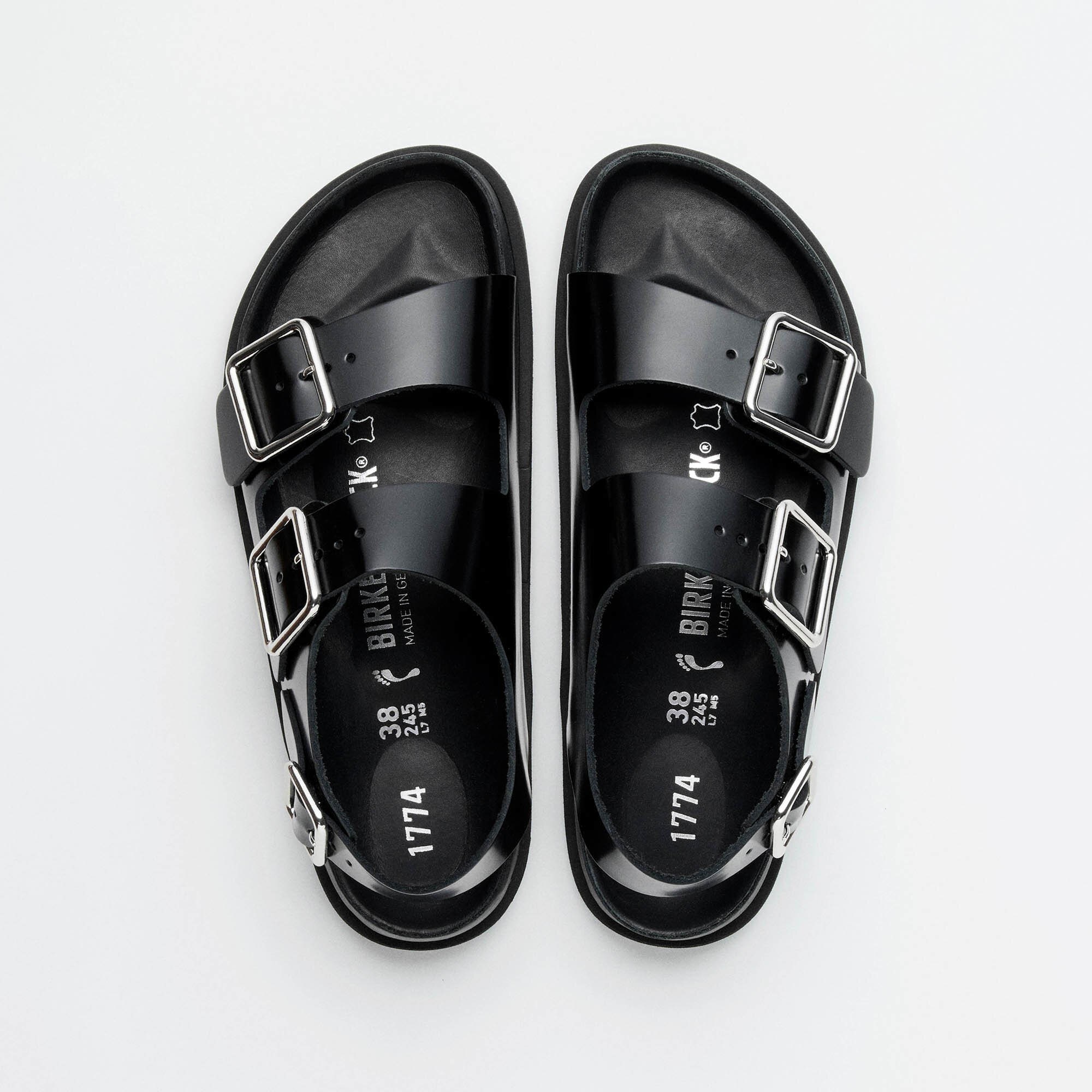 1774 Milano Leather Leather in Color Premium Black | BIRKENSTOCK US