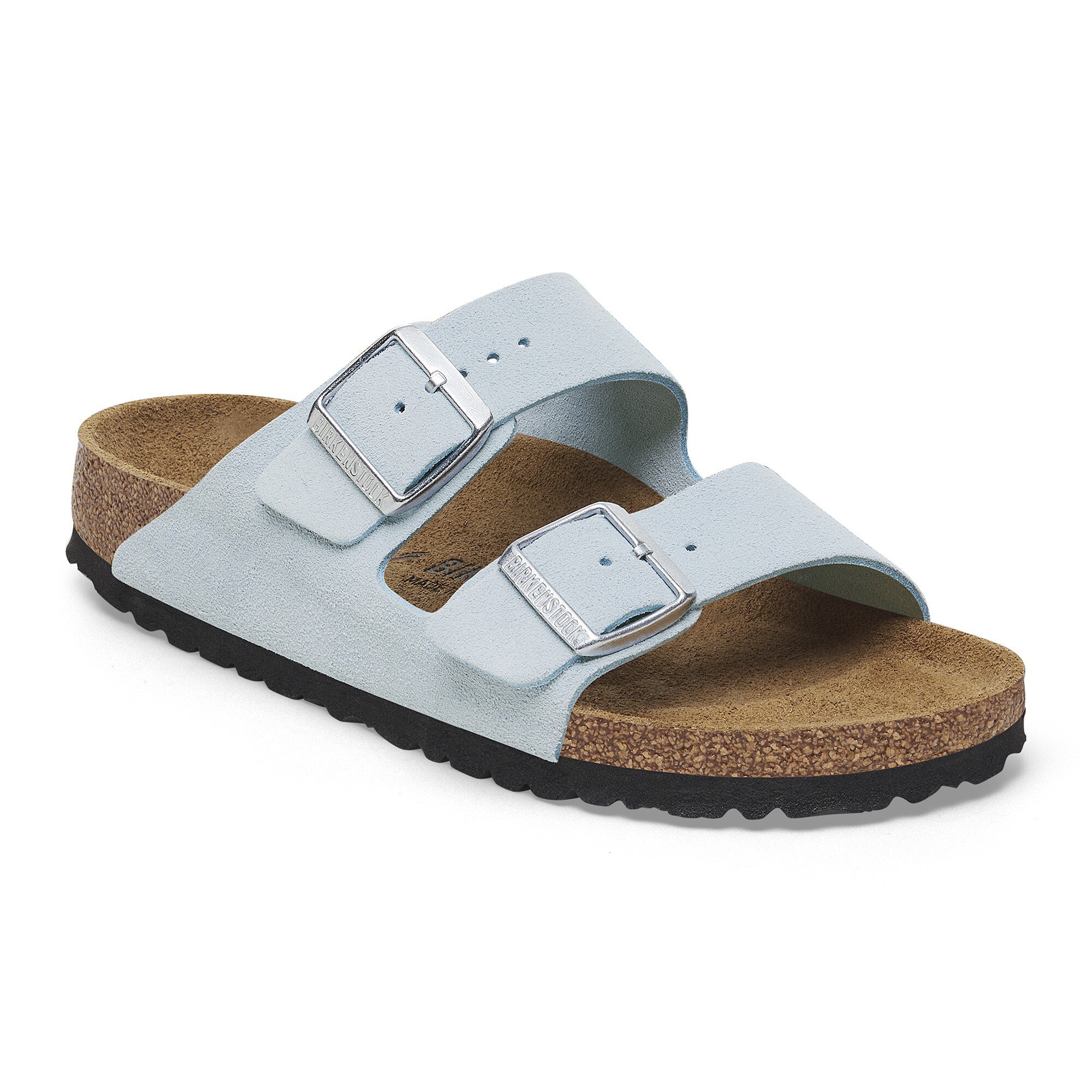 birkenstock dress blue Arizona Suede Leather in Color Baby Blue