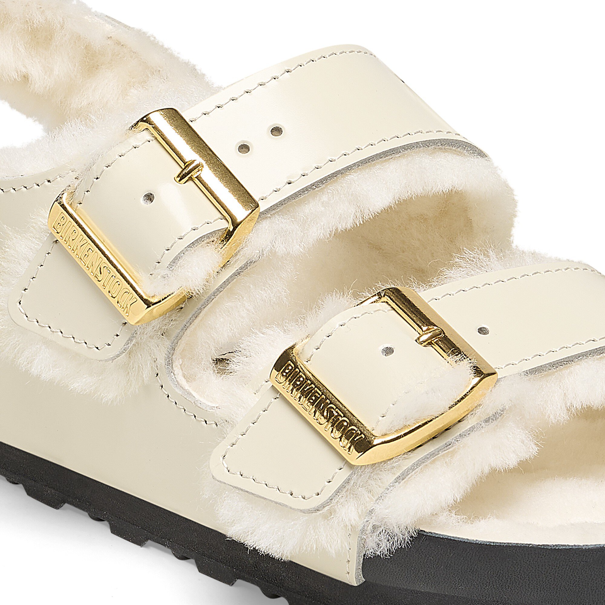 Женские сандалии Birkenstock Milano Shearling Natural Leather/Fur, цвет: Экрю — фото 8
