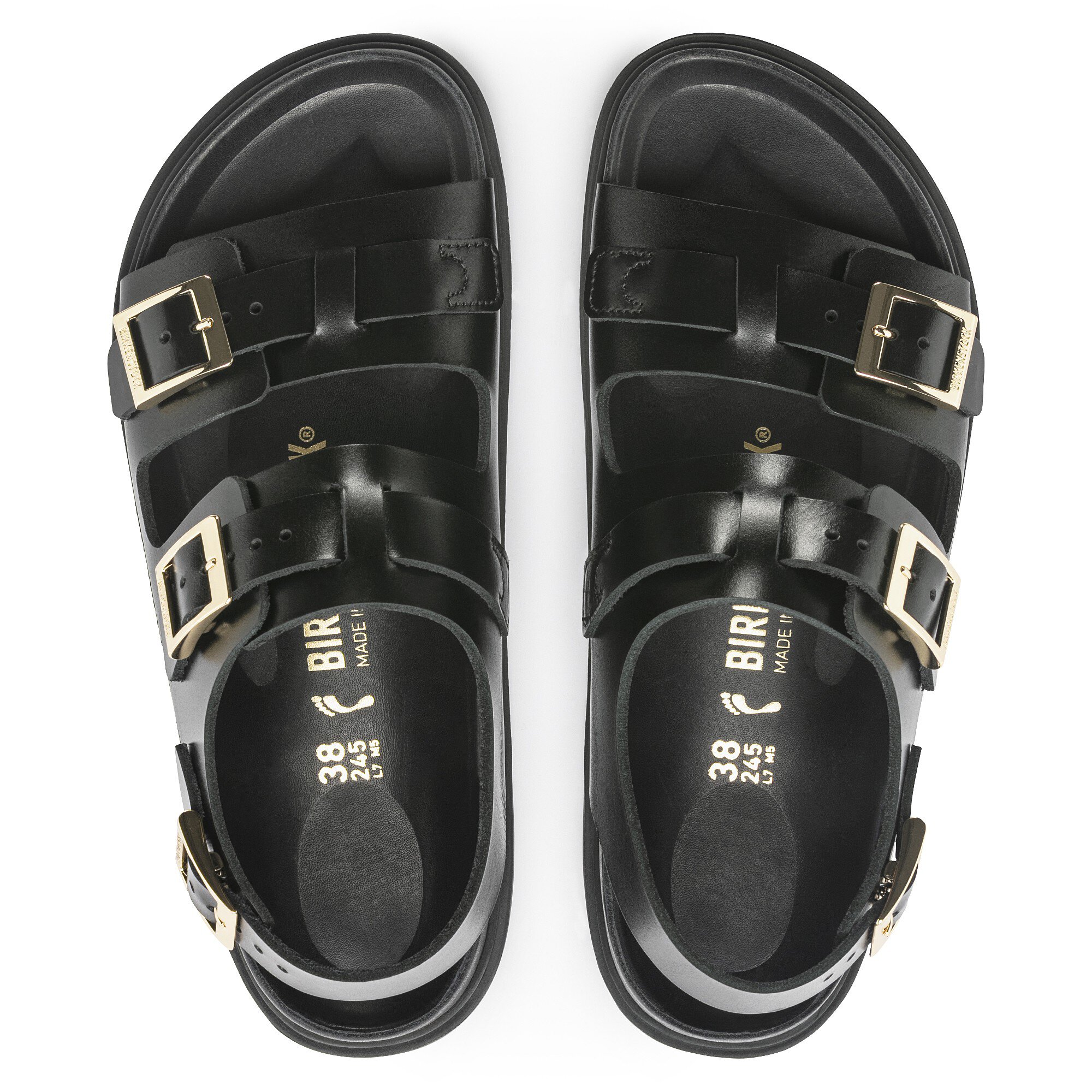 Женские сандалии Birkenstock Cannes Natural Leather, цвет: Чёрный — фото 2