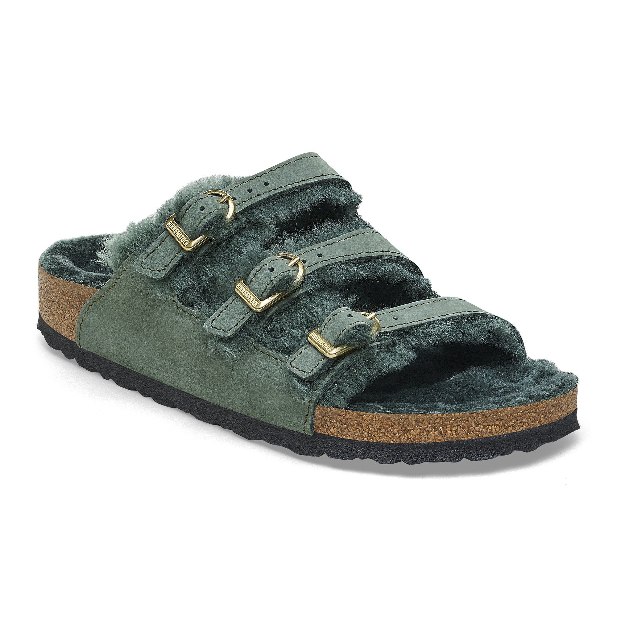 Florida Shearling Nubuck Leather in Color Thyme | BIRKENSTOCK US