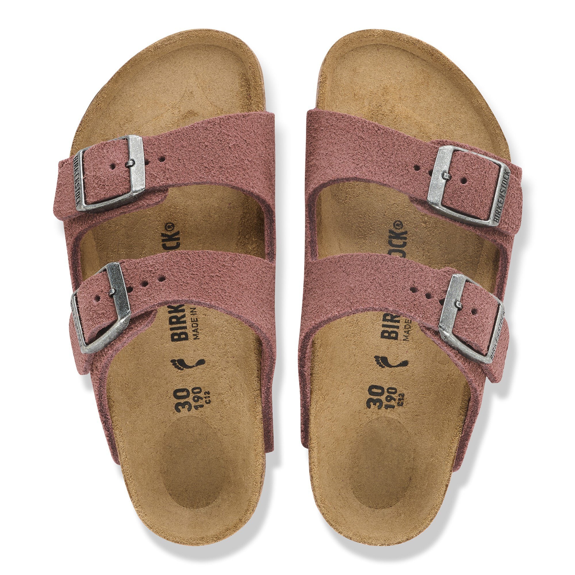 Детские сандалии Birkenstock Arizona Kids Suede Leather, цвет: Pepper — фото 2
