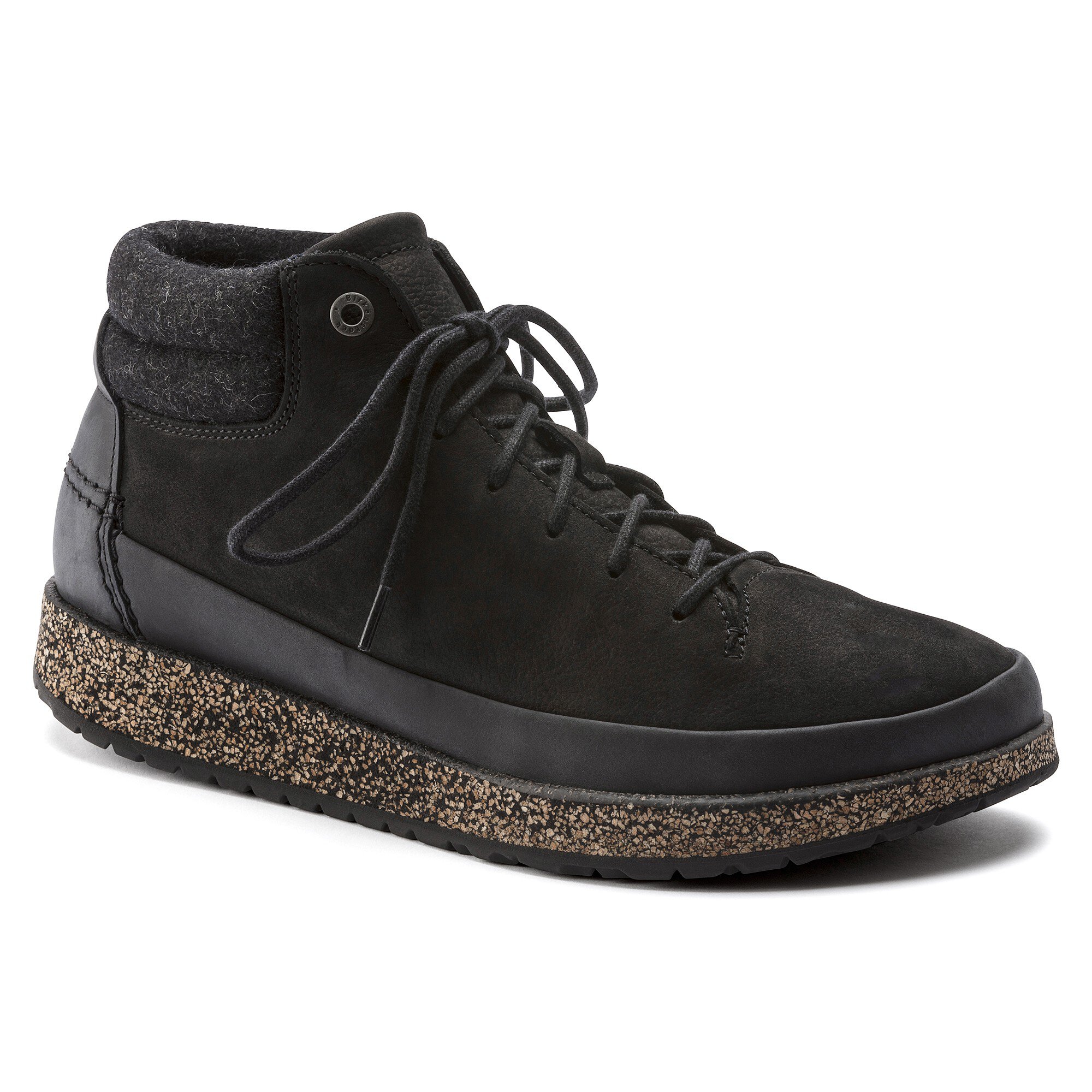 Honnef High Nubuck Leather in Color Black | BIRKENSTOCK US