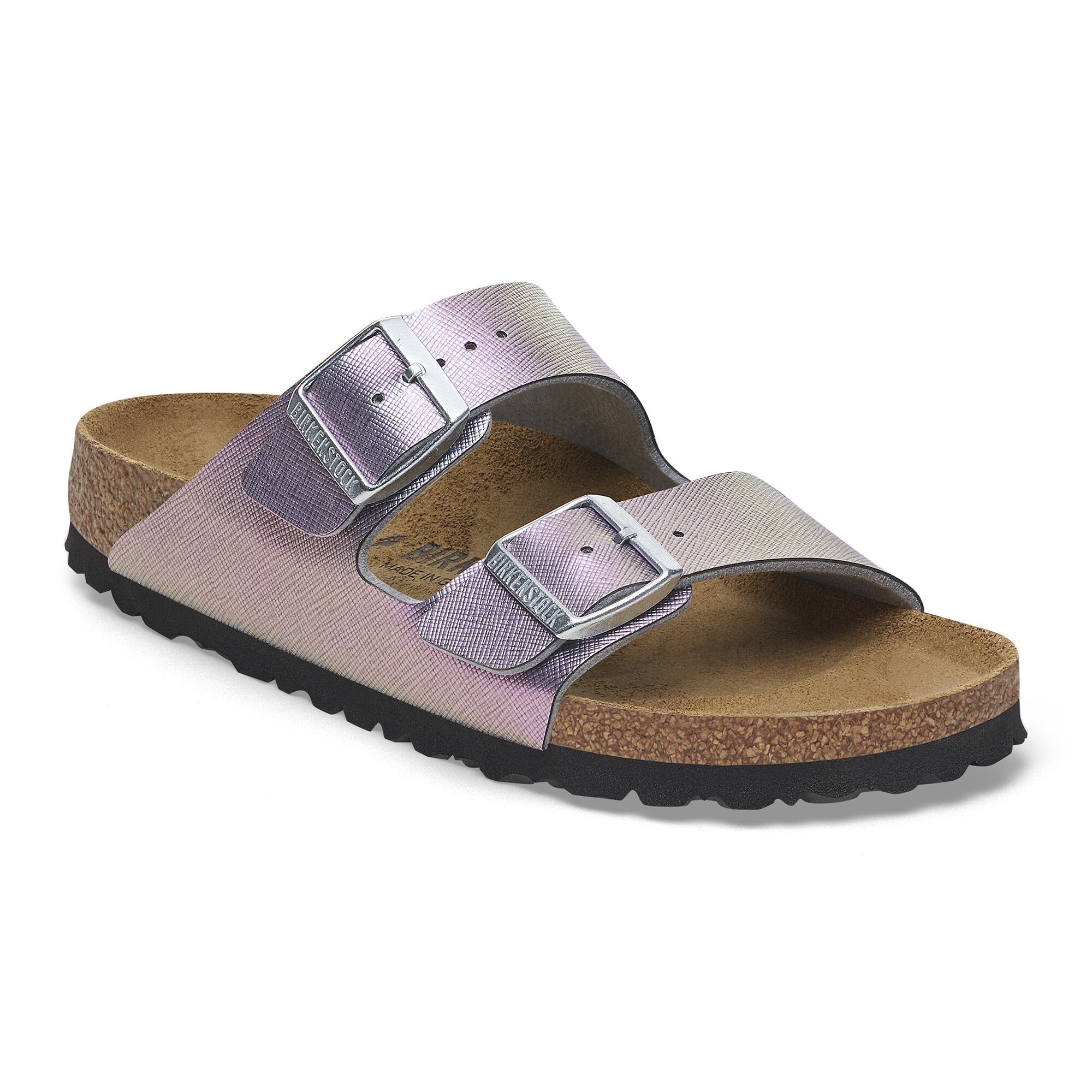靴 BIRKENSTOCK38 Arizona Droplet Buckle High Shine Regular Fit New Beige