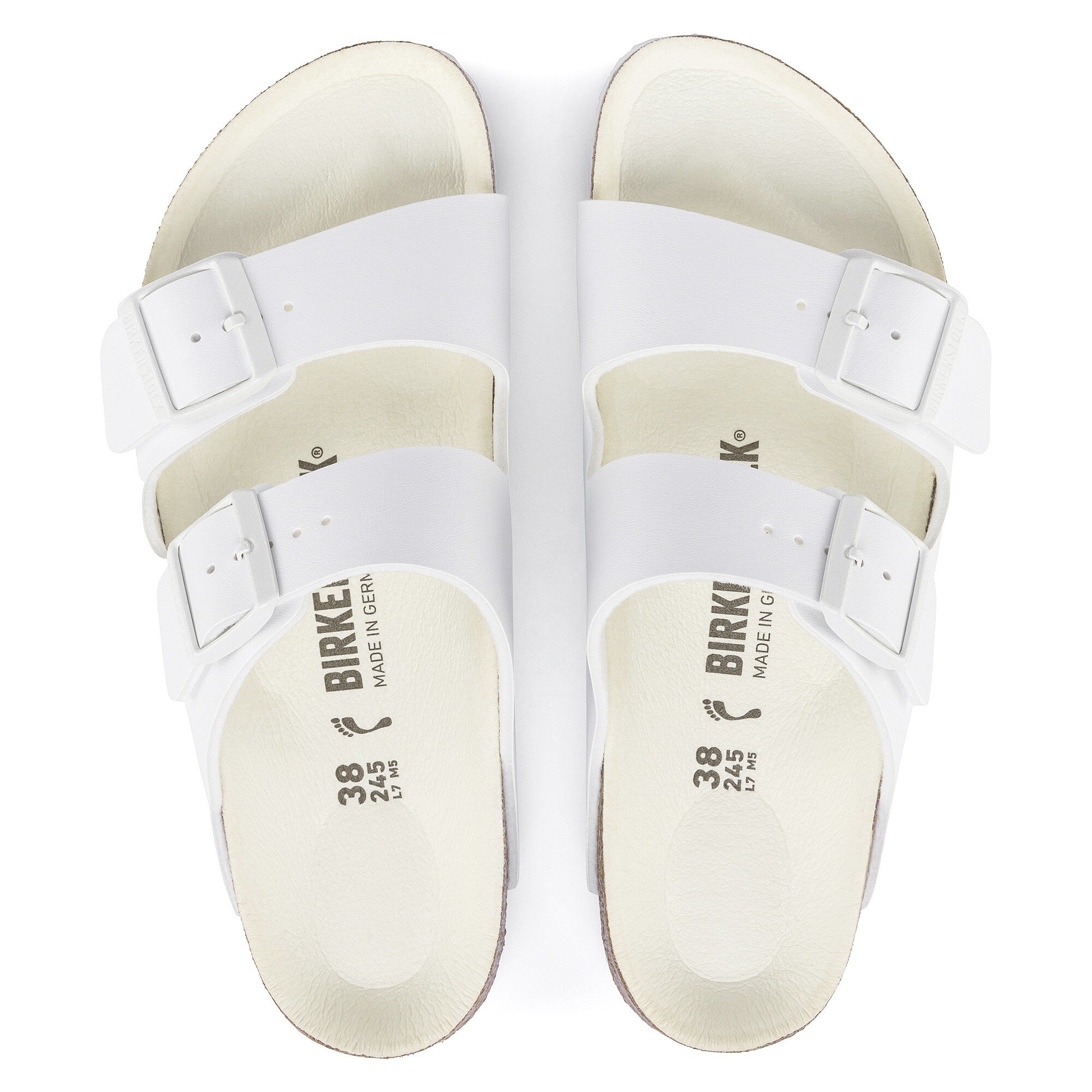 Сандалии Birkenstock Arizona Birko-Flor, цвет: Белый — фото 2