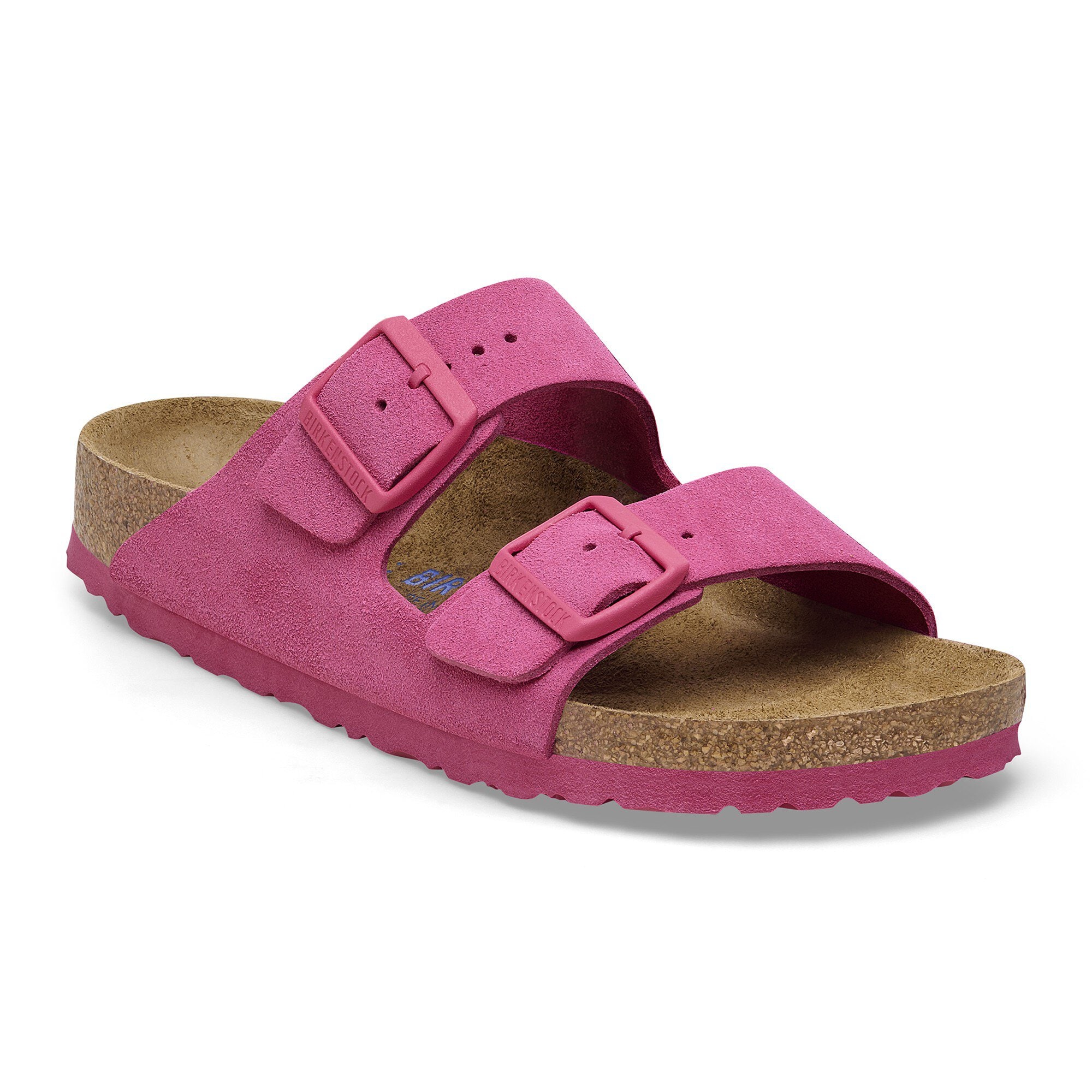 Arizona Soft Footbed Suede Leather in Color Fuchsia Tulip