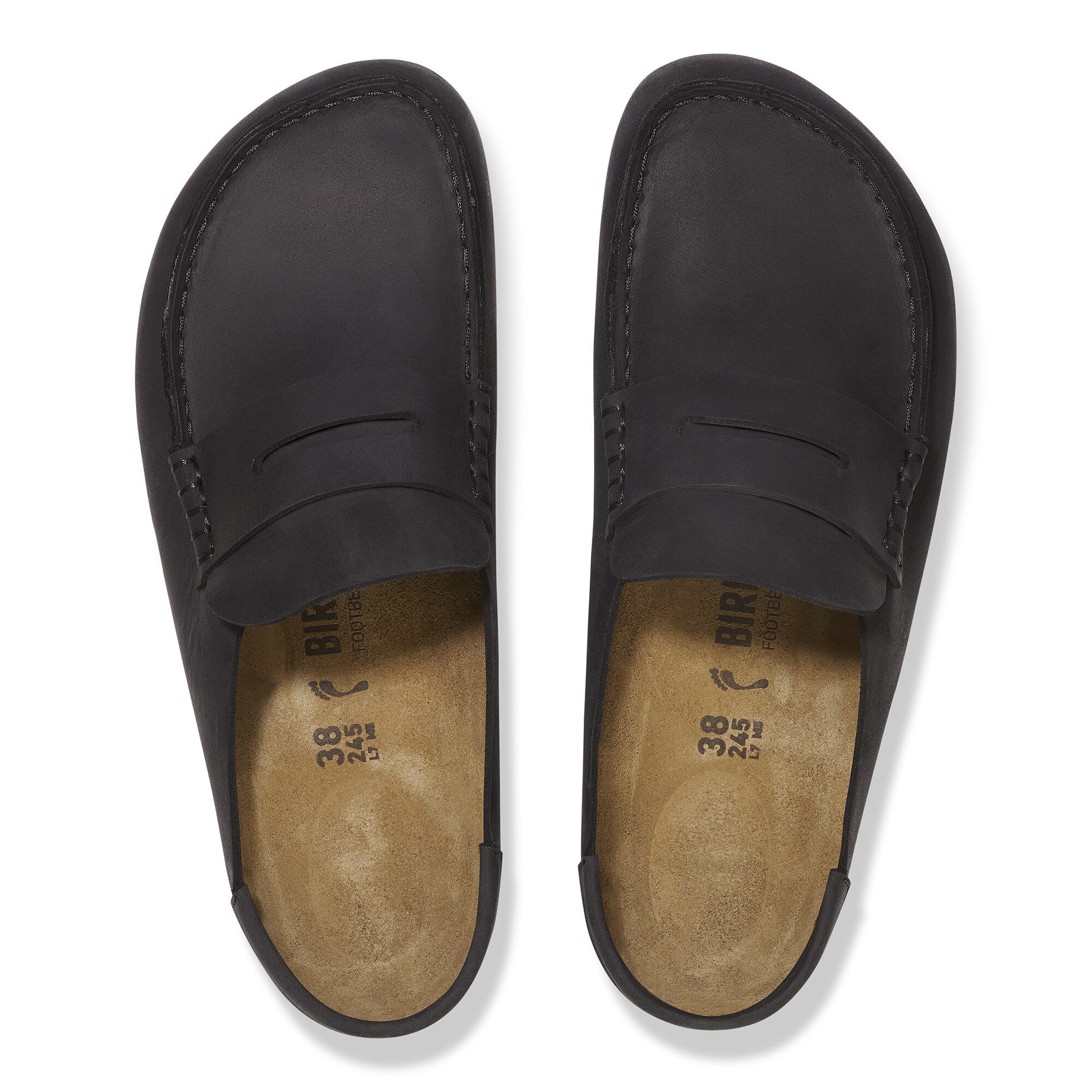 Сабо Birkenstock Naples Wrapped Natural Leather Oiled, цвет: Чёрный — фото 2