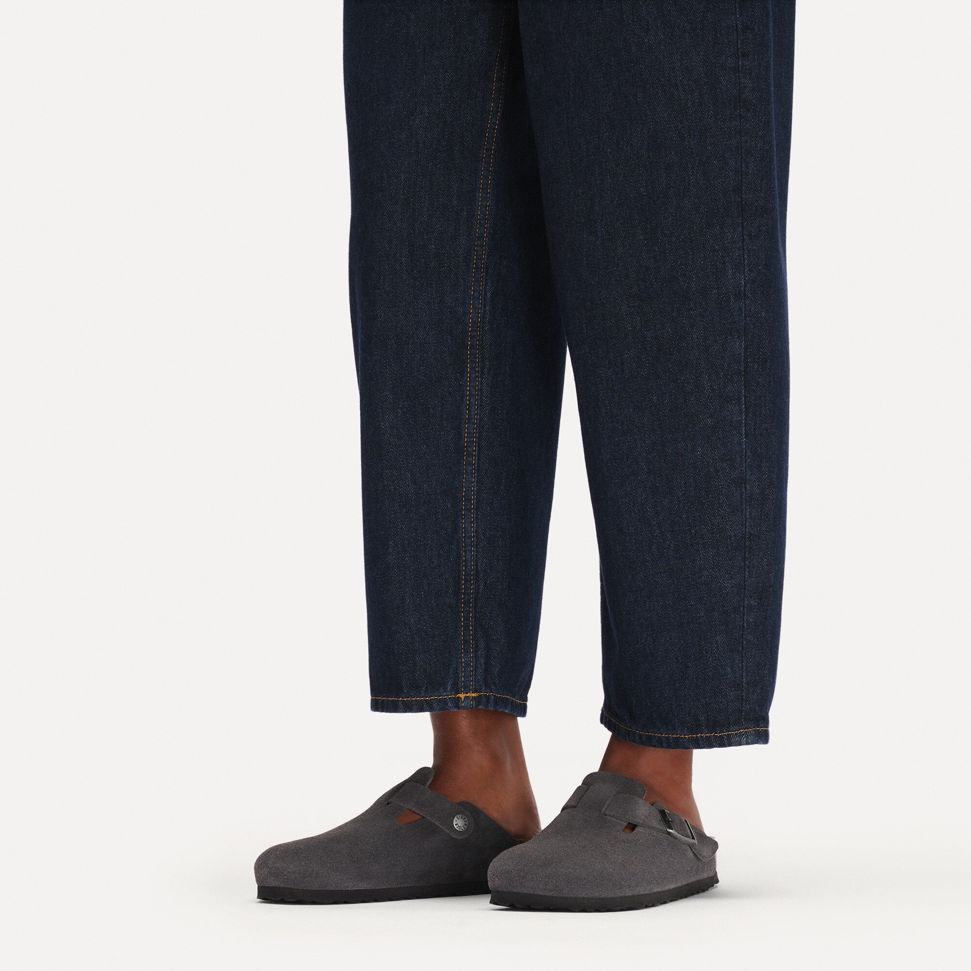 Сабо Birkenstock Boston Suede Leather, цвет: Угольный — фото 4