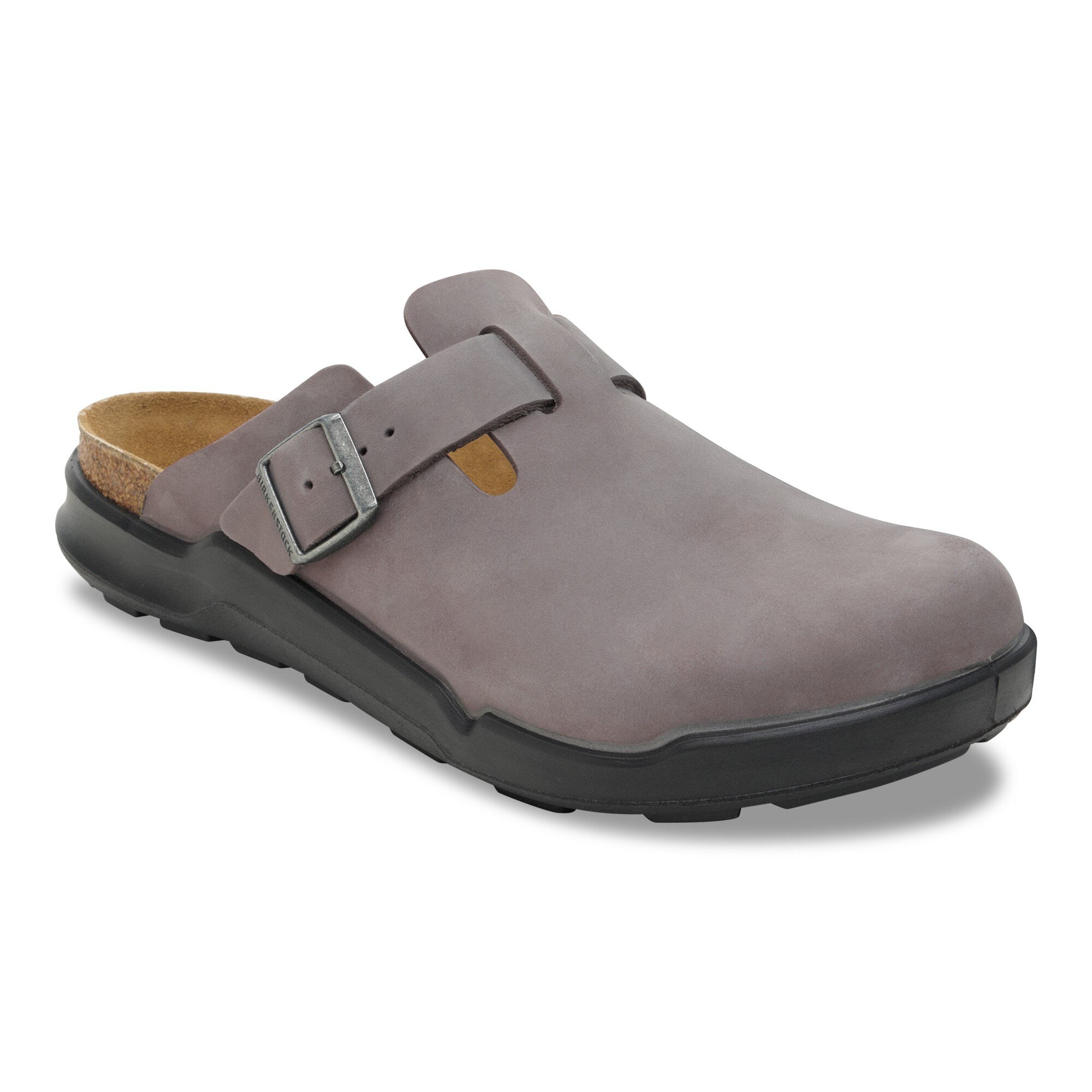 Boston Crosstown Oiled Leather in Color Iron | BIRKENSTOCK US