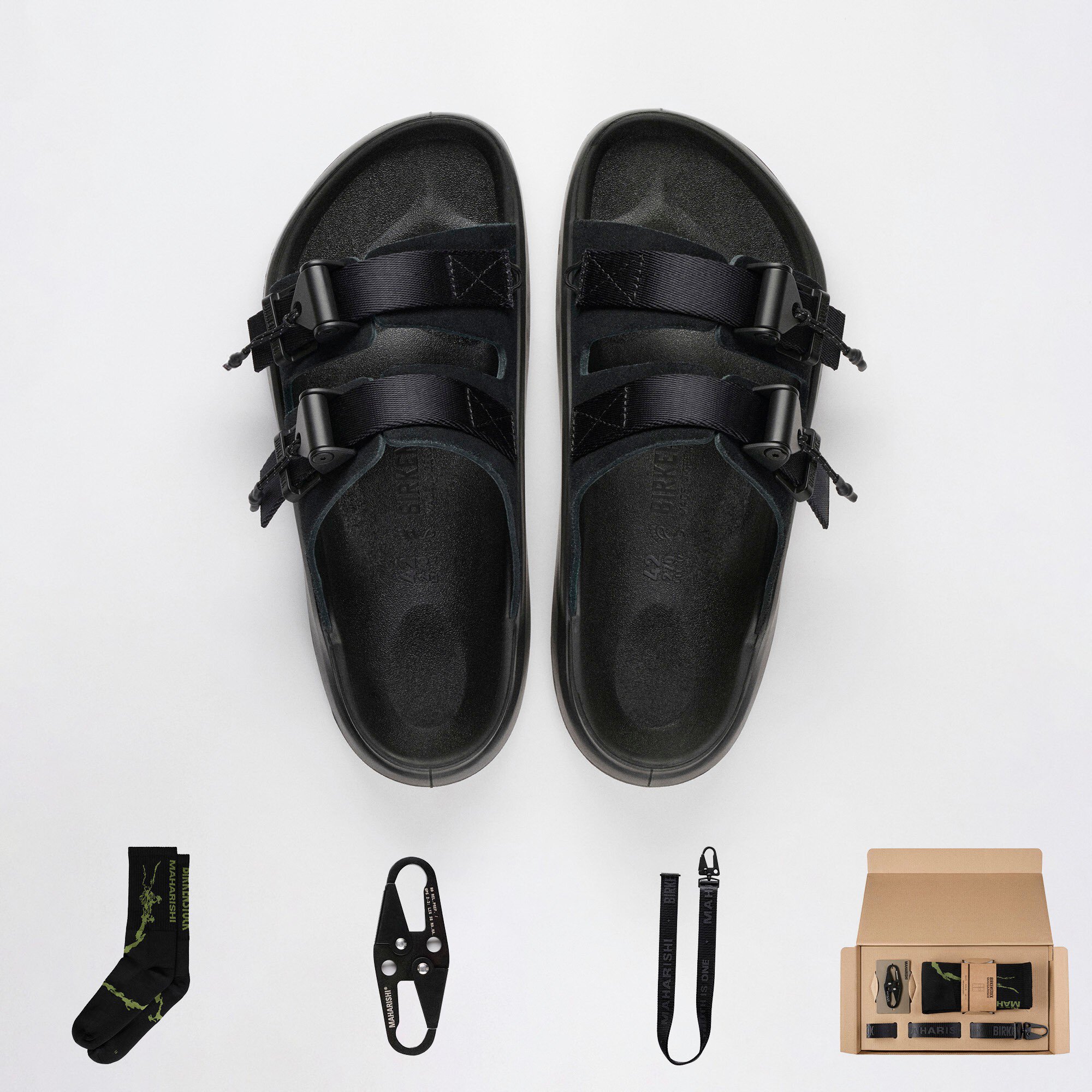 Maharishi Pack Nubuck Leather-Textile in Color Black | BIRKENSTOCK US