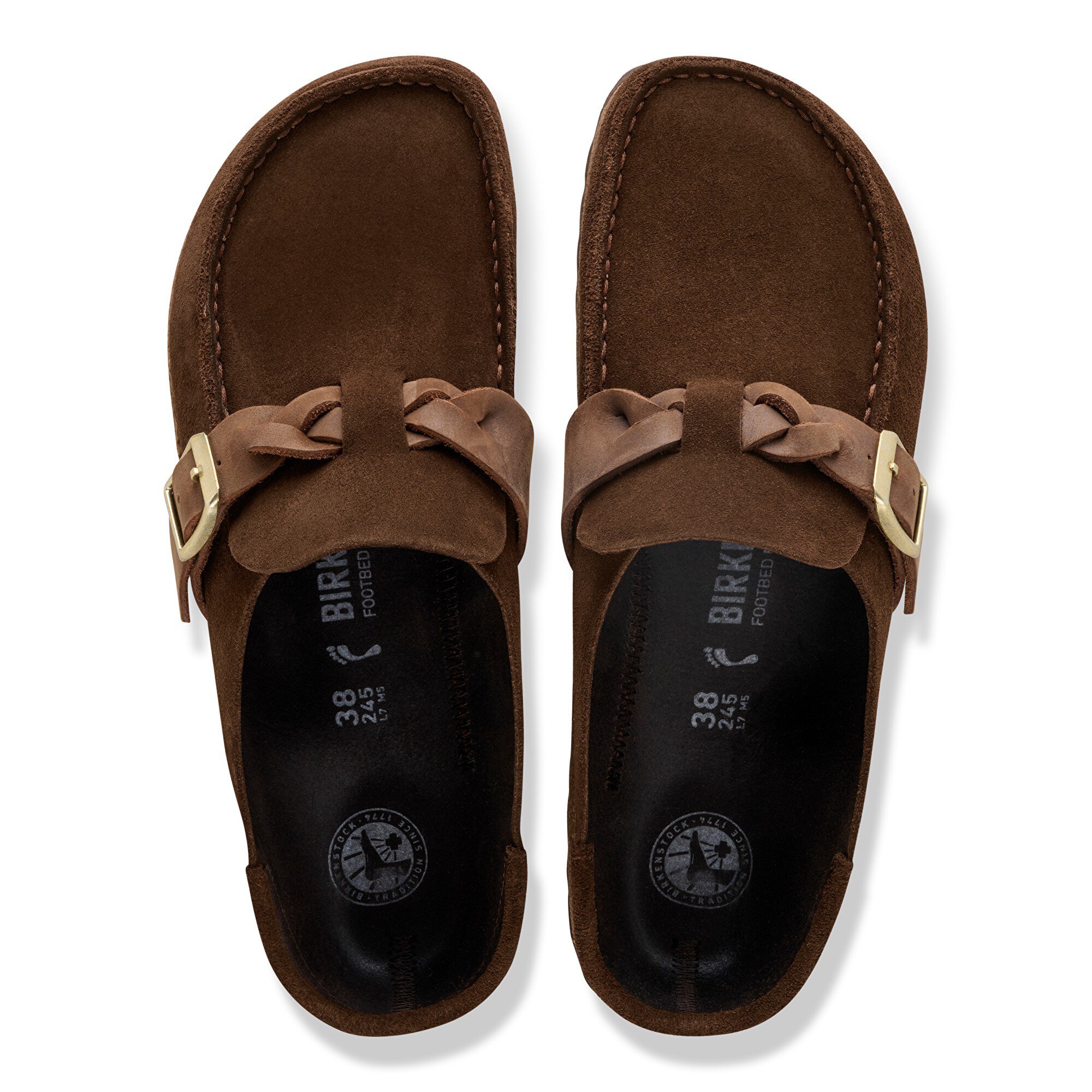 Сабо Birkenstock Buckley Braided Suede Leather, цвет: Carafe — фото 2