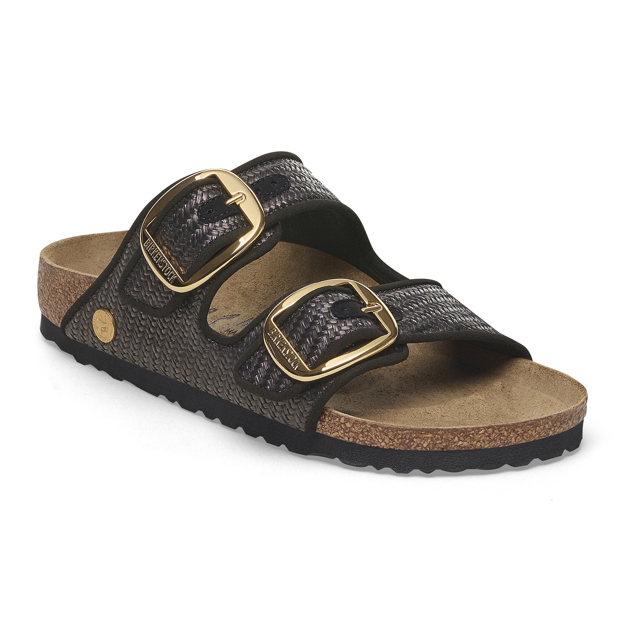BIRKENSTOCKアリゾナ ビッグバックル ラフィア Arizona Big Buckle Textile in Color Raffia Black