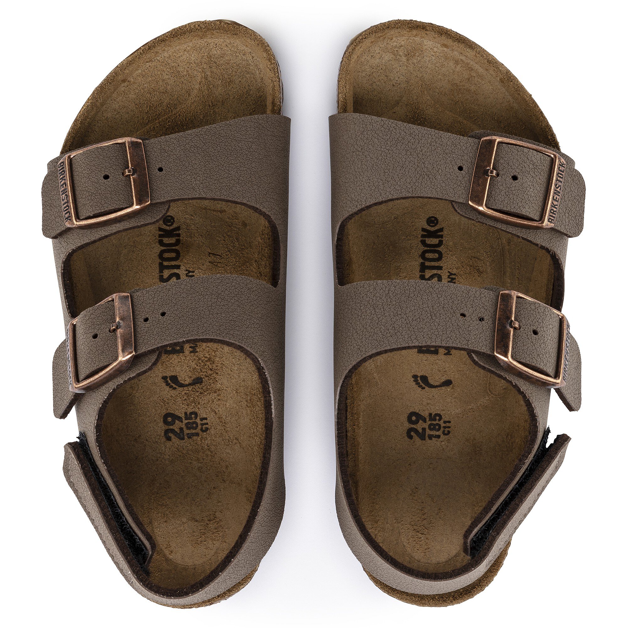 Детские сандалии Birkenstock Milano HL Kids Birko-Flor Nubuck, цвет: Мокко — фото 2