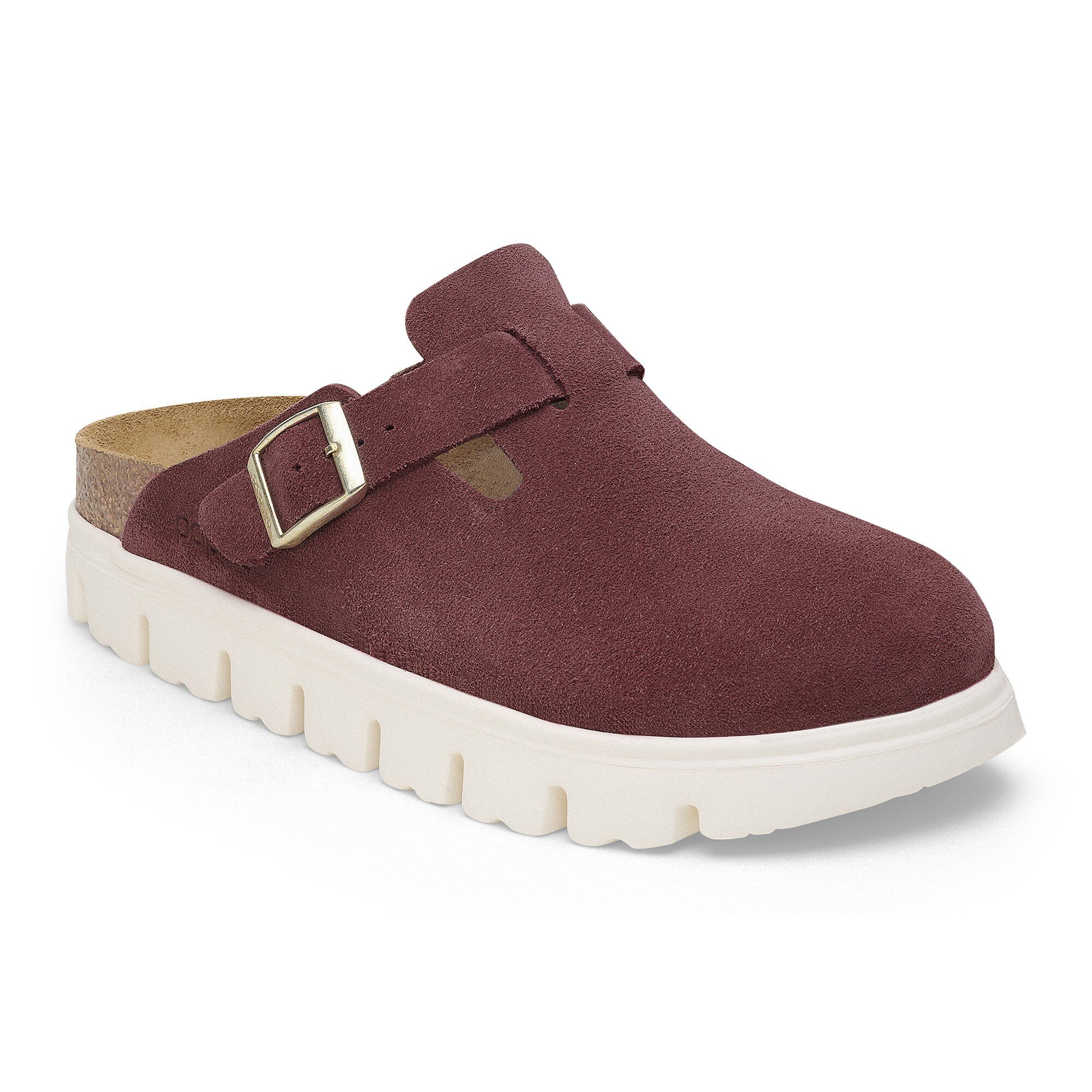 Boston Chunky Suede Leather in Color Berry Crush | BIRKENSTOCK US