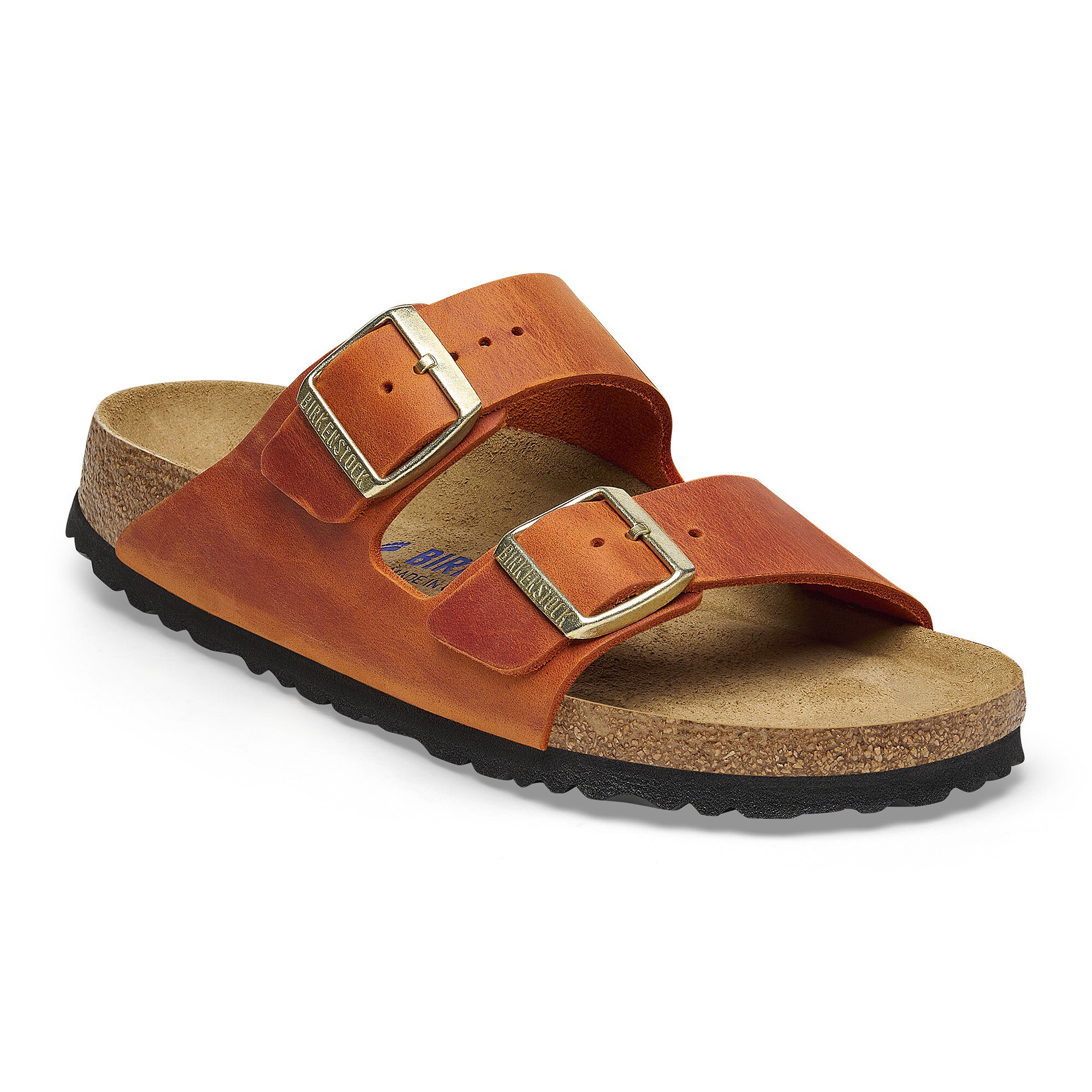 Arizona Soft Footbed Oiled Leather in Color Burnt Orange
