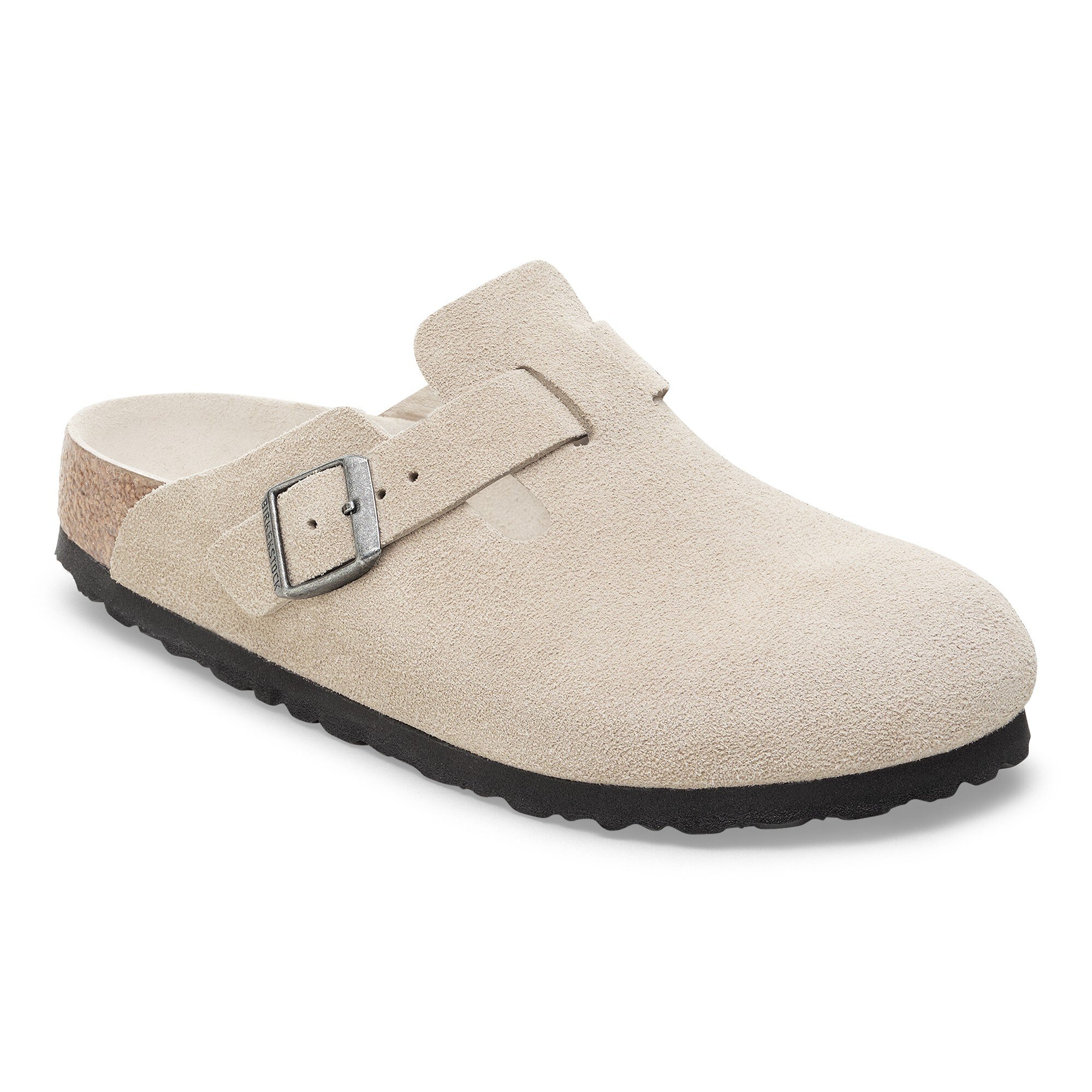 BIRKENSTOCK Boston オイスタートーナル　softfootbed Boston Soft Footbed Suede Leather in Color Oyster Tonal