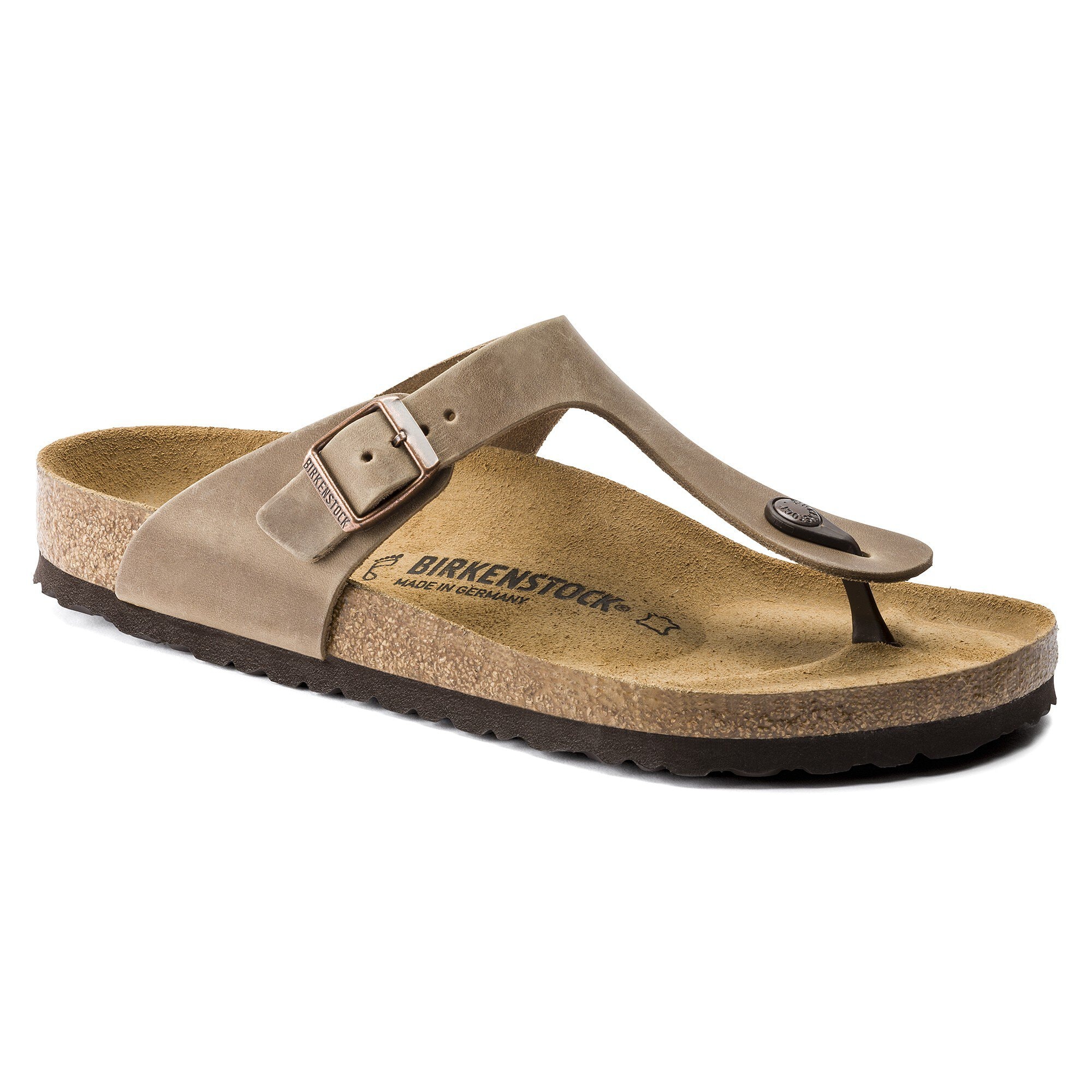 Gizeh Oiled Leather in Color Tobacco Brown | BIRKENSTOCK US
