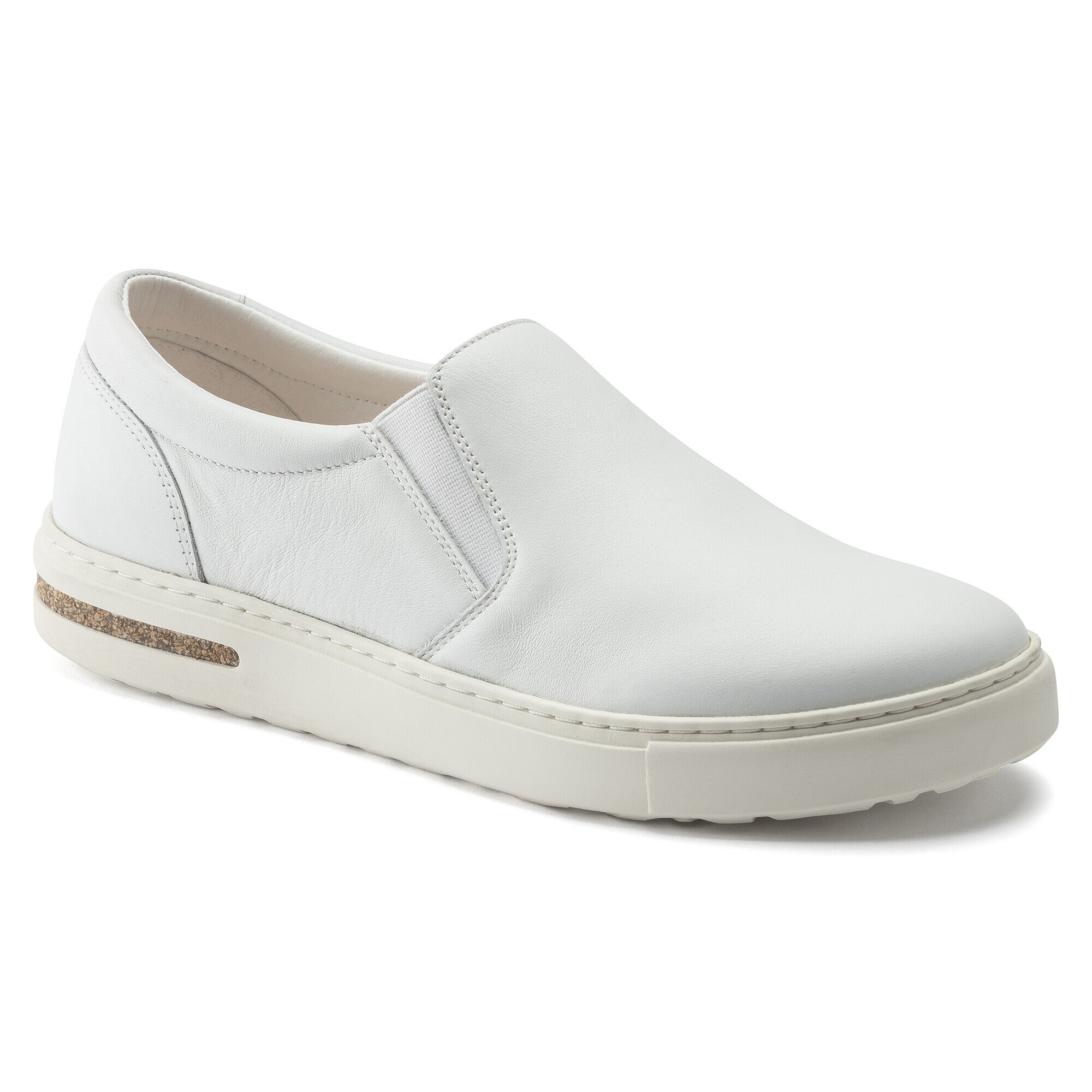 Birkenstock Unisex Oswego Narrow Slip-On Leather Shoe White Men\'s US 9 Women 11 Birkenstock Oswego Narrow Slip On Sneaker (Women) - Antique  main image 4